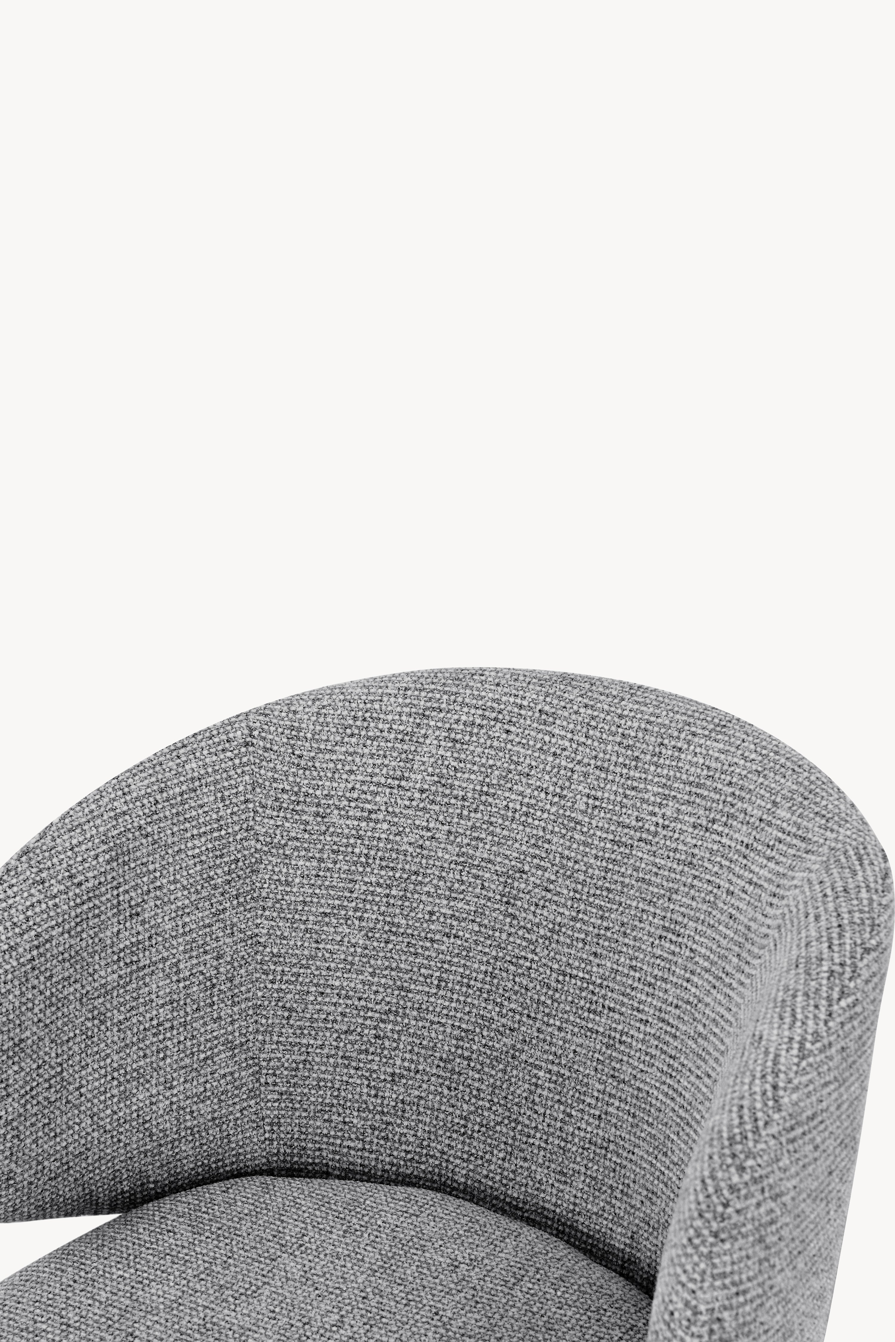 Chaises en tissu Federica, Lot de 2, Gris - Image de détail 8