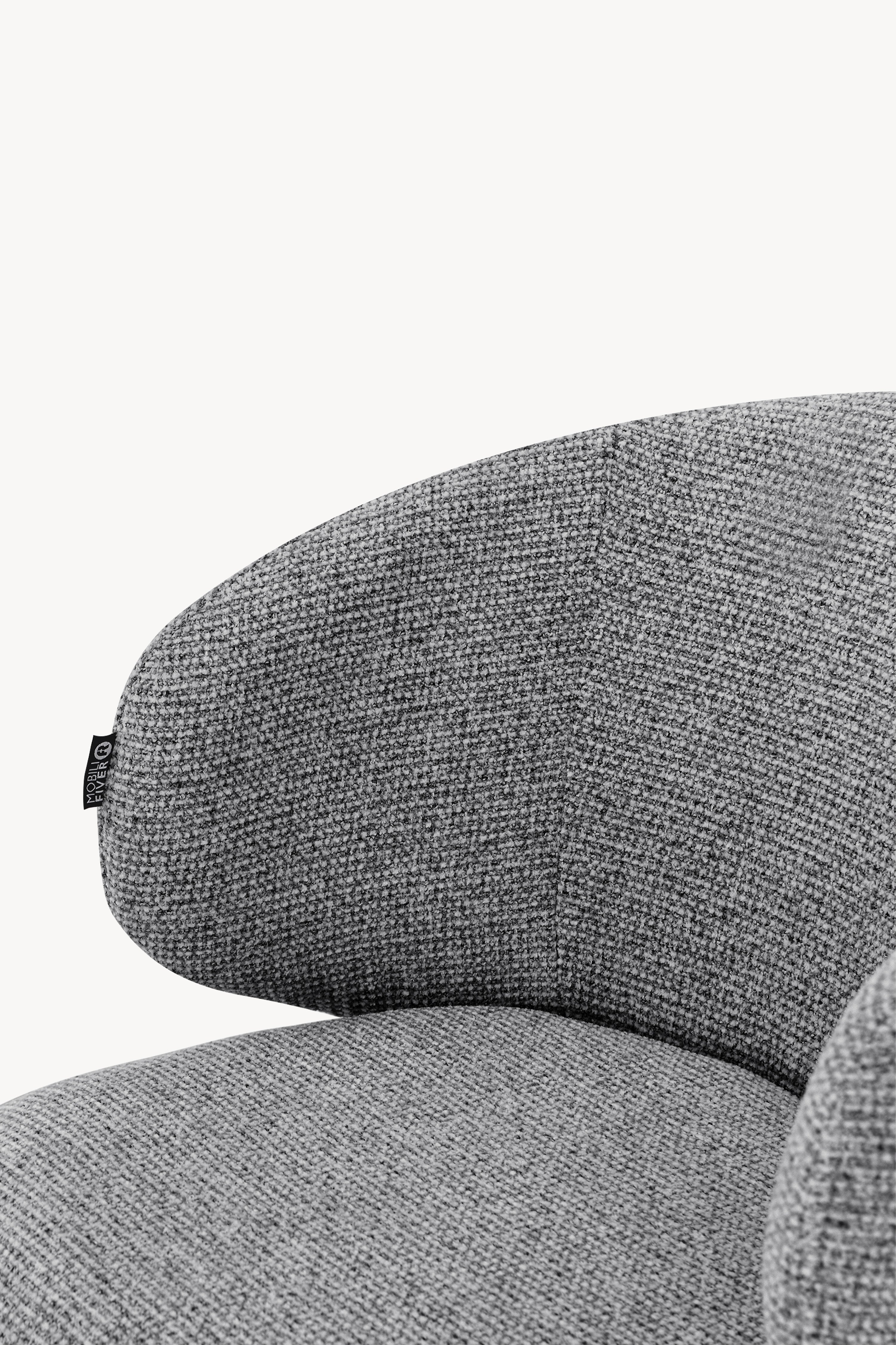 Chaises en tissu Federica, Lot de 2, Gris - Image de détail 11