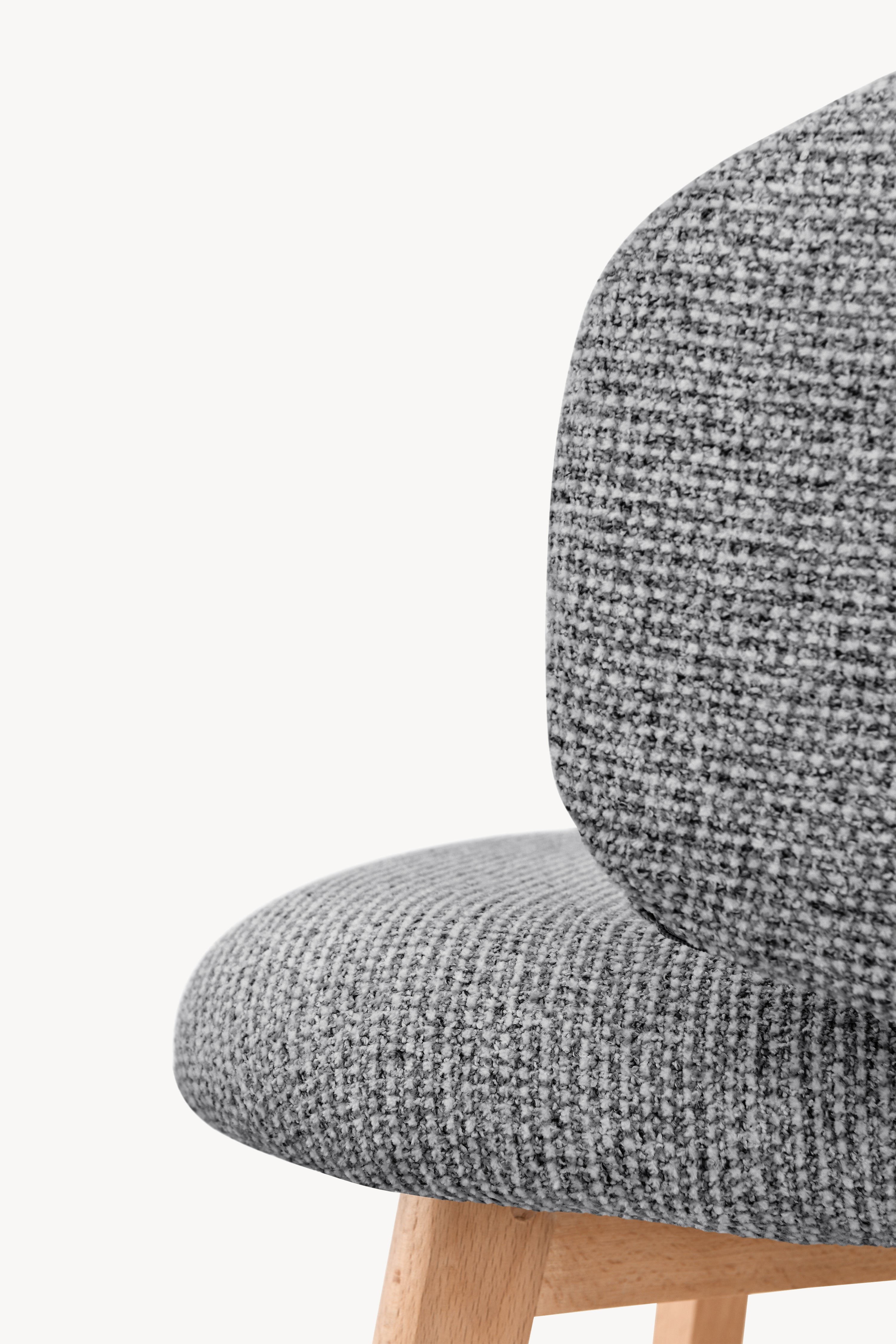 Chaises en tissu Federica, Lot de 2, Gris - Image de détail 15