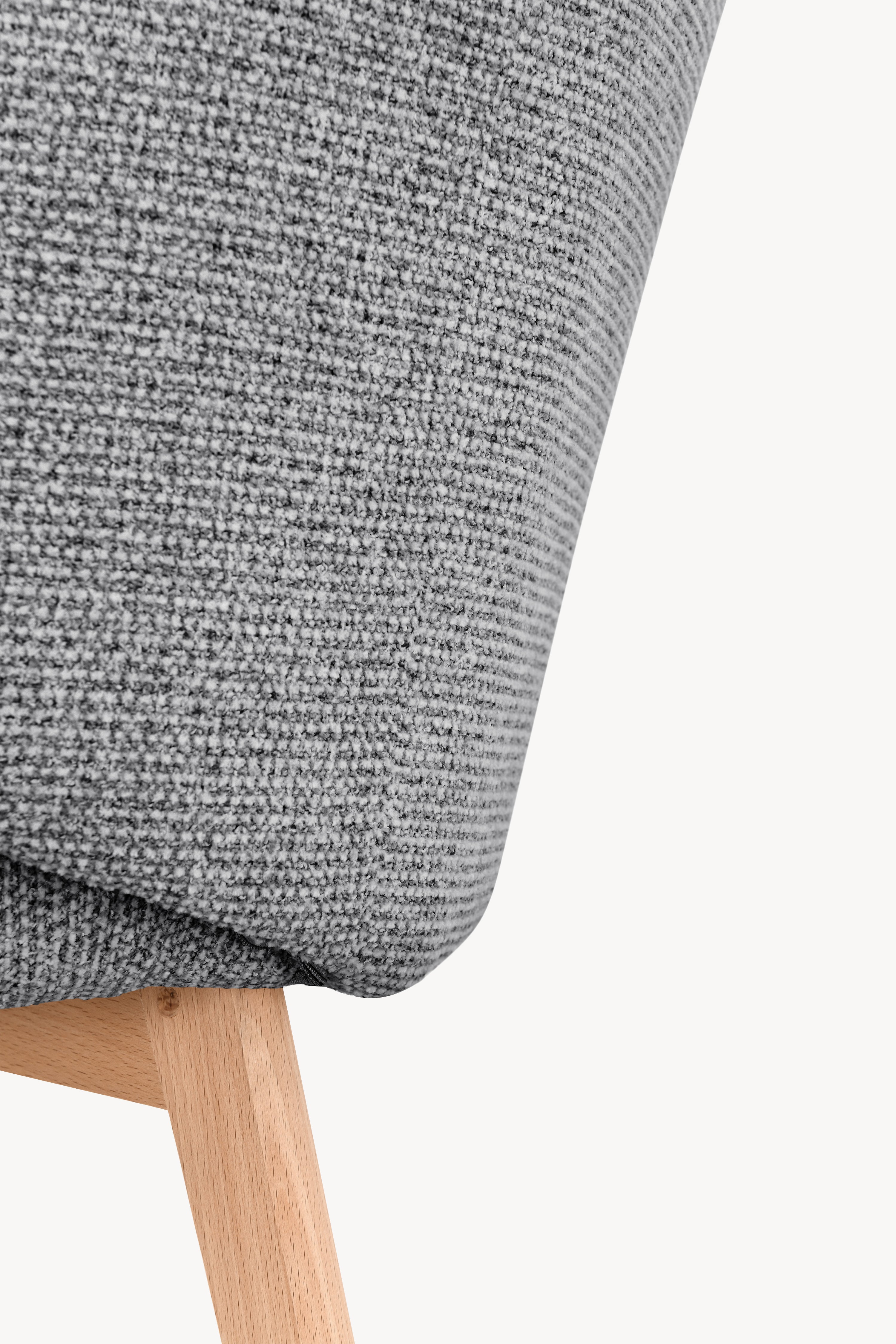 Chaises en tissu Federica, Lot de 2, Gris - Image de détail 16