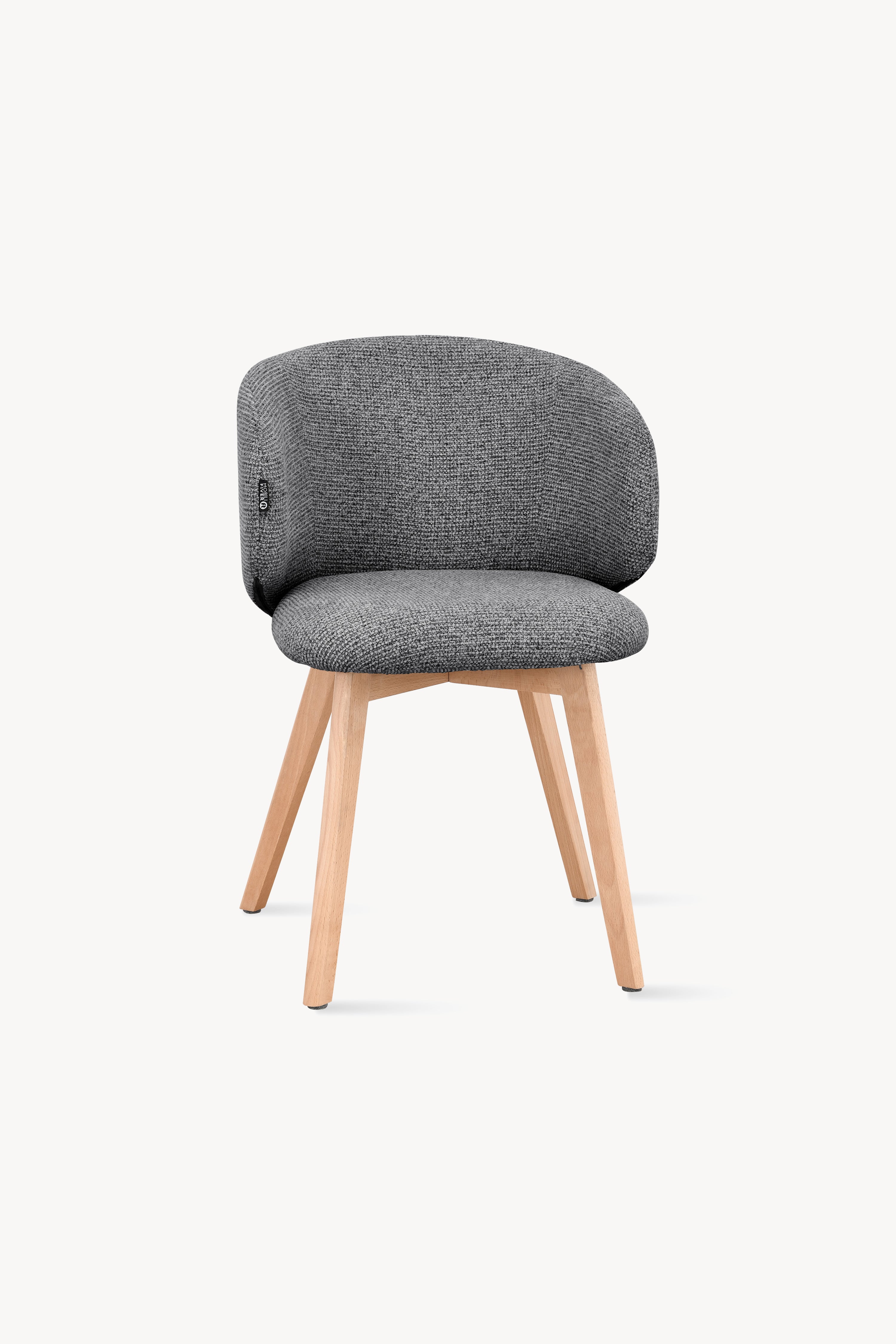 Chaises en tissu Federica, Lot de 2, Gris Foncé - Image de détail 6
