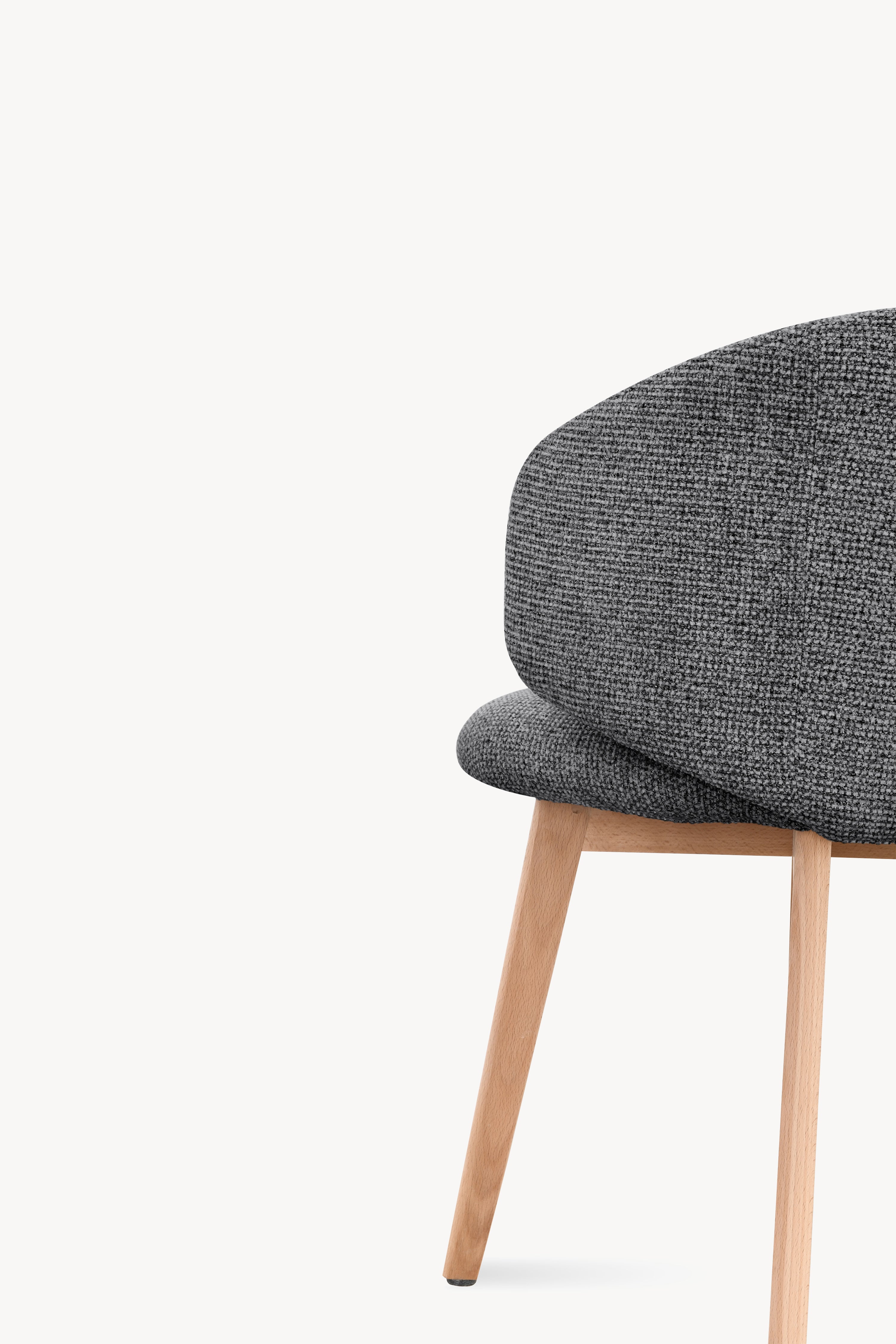 Chaises en tissu Federica, Lot de 2, Gris Foncé - Image de détail 9