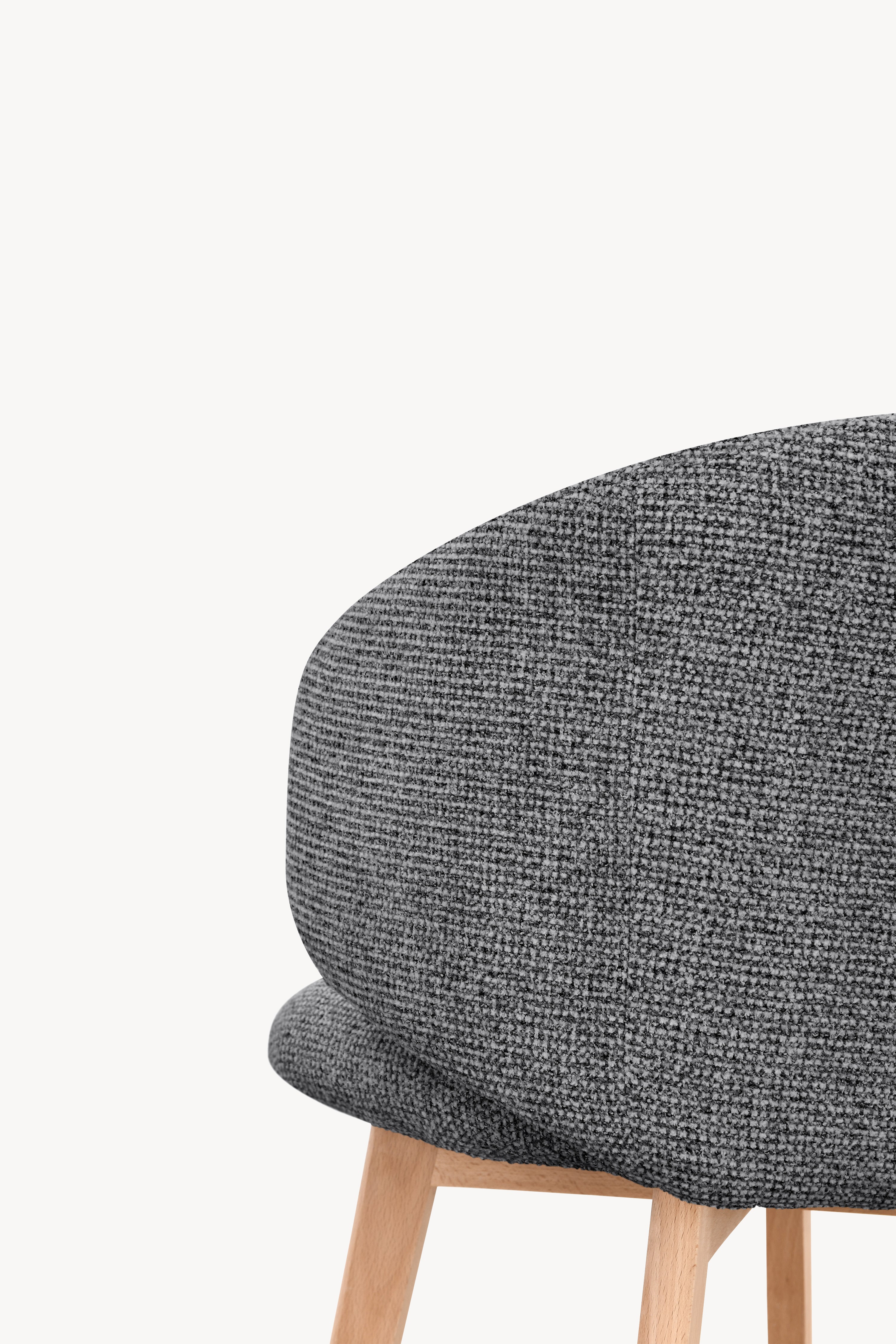 Chaises en tissu Federica, Lot de 2, Gris Foncé - Image de détail 11