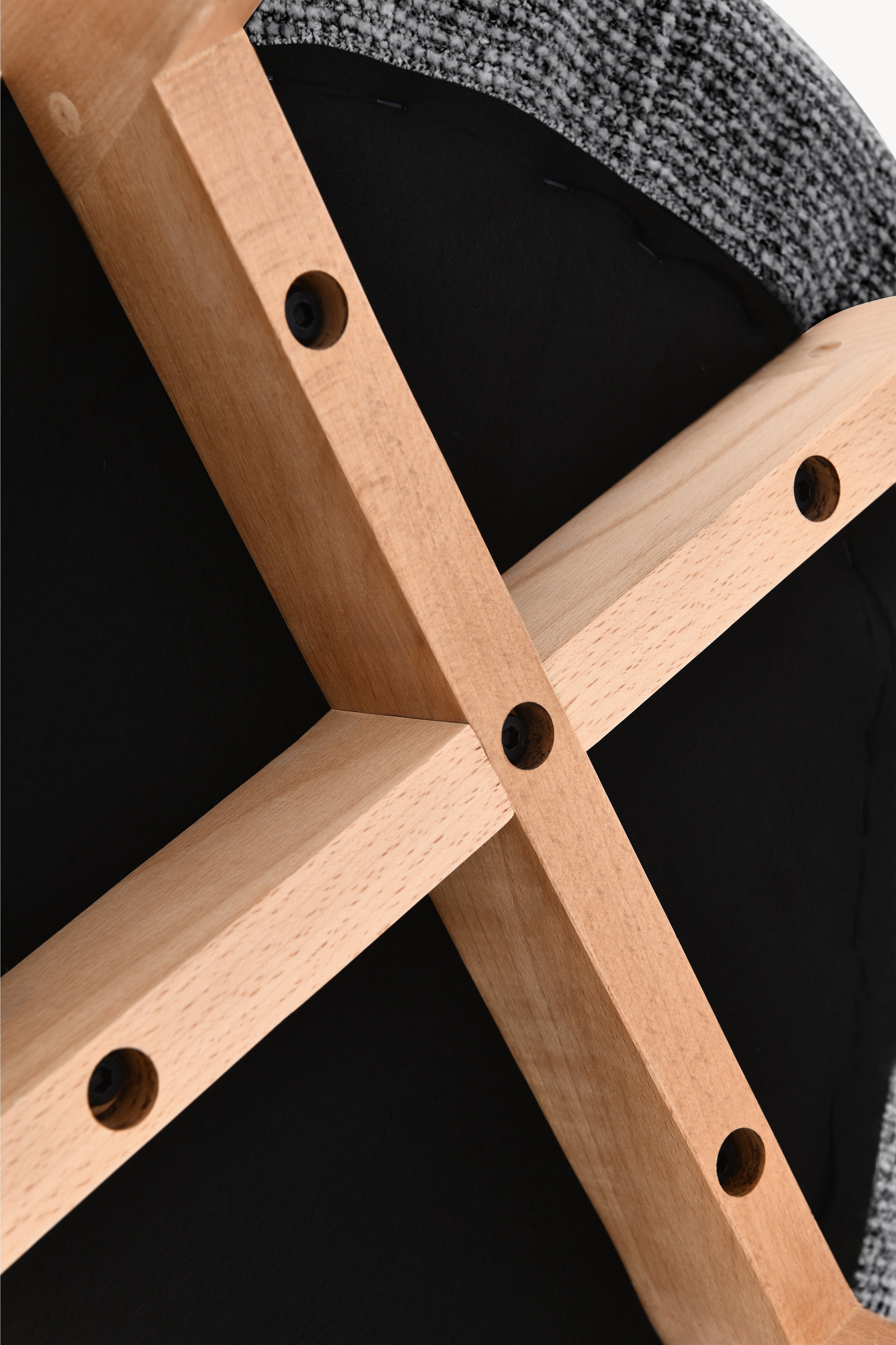 Chaises en tissu Federica, Lot de 2, Gris Foncé - Image de détail 12