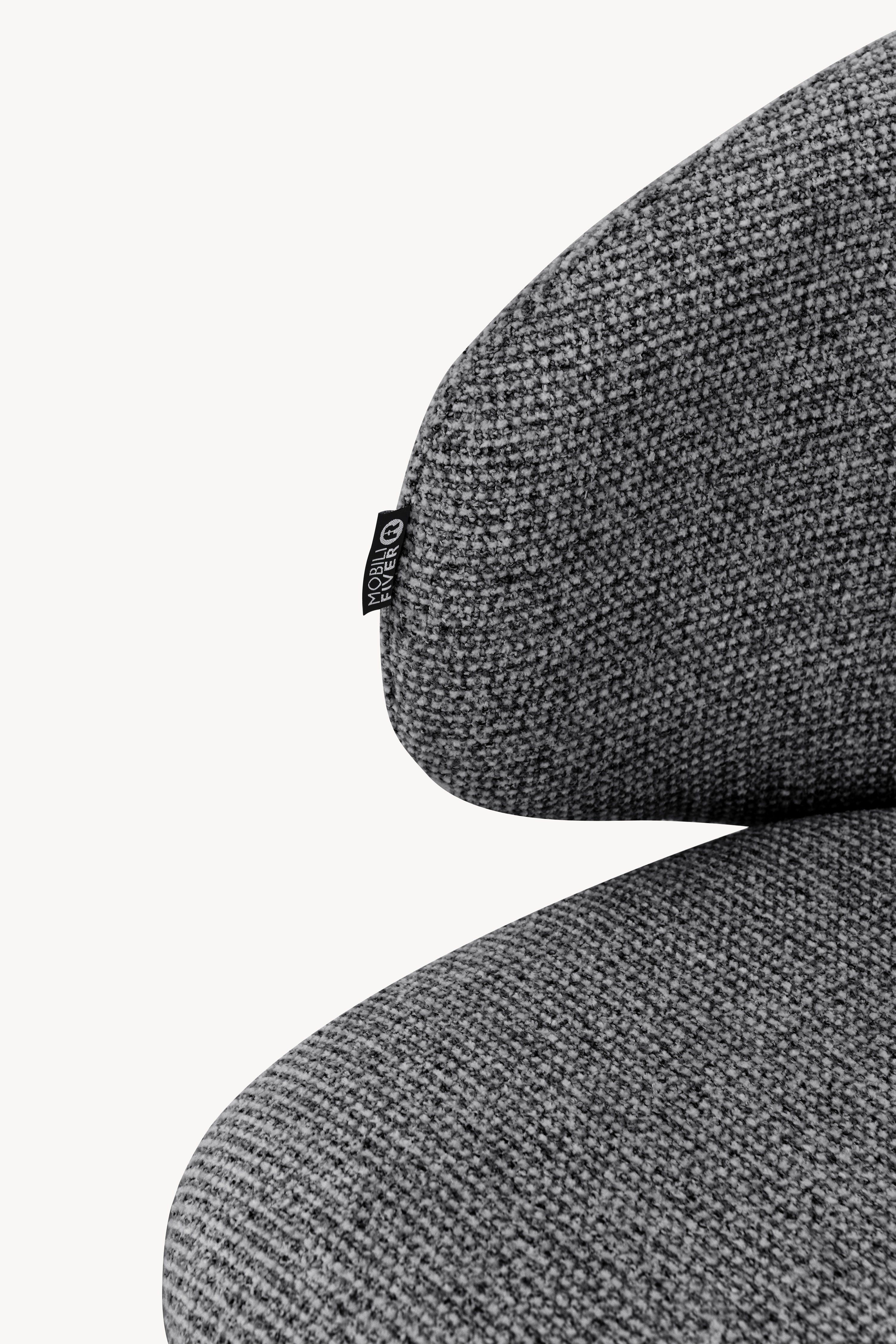 Chaises en tissu Federica, Lot de 2, Gris Foncé - Image de détail 13