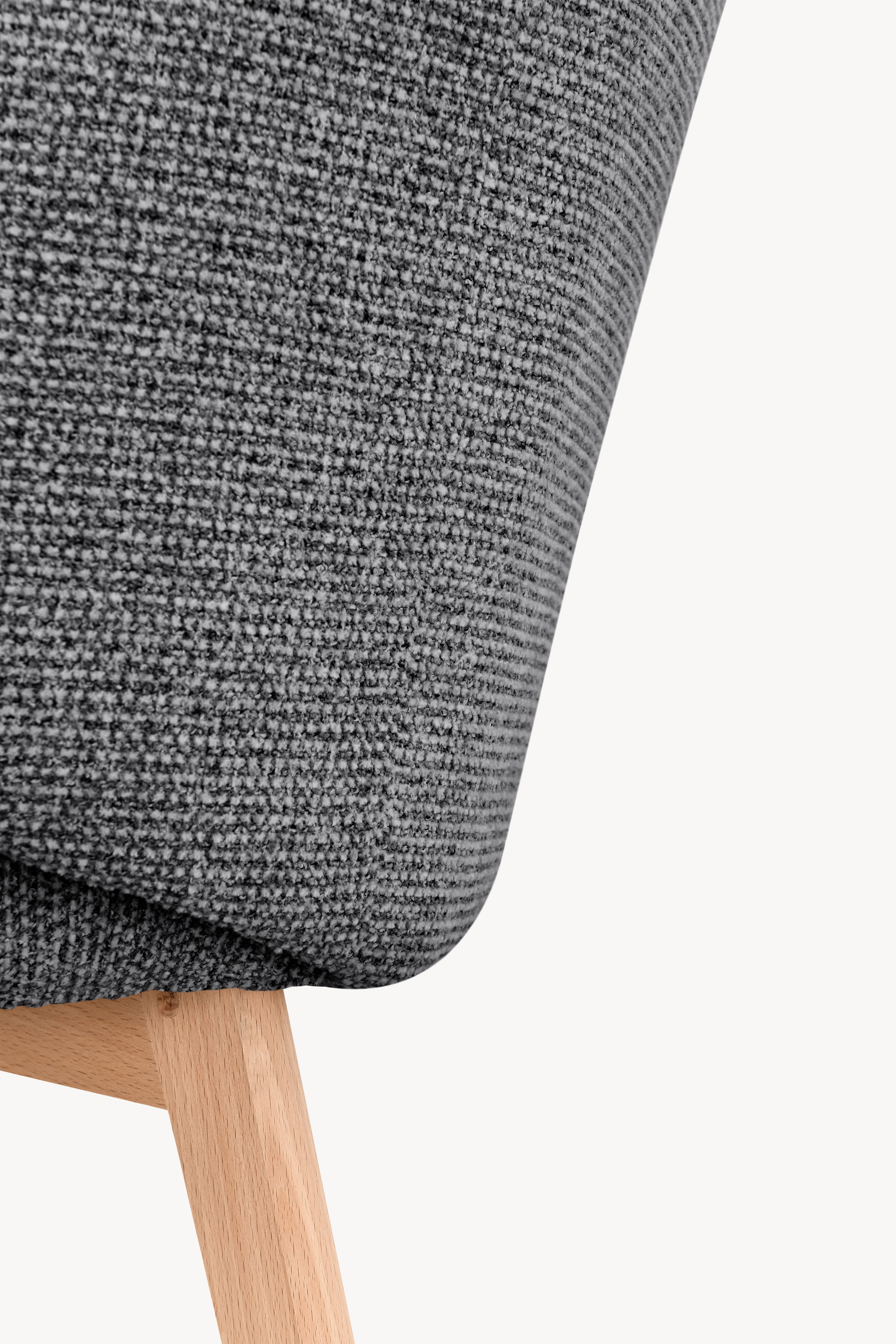Chaises en tissu Federica, Lot de 2, Gris Foncé - Image de détail 4