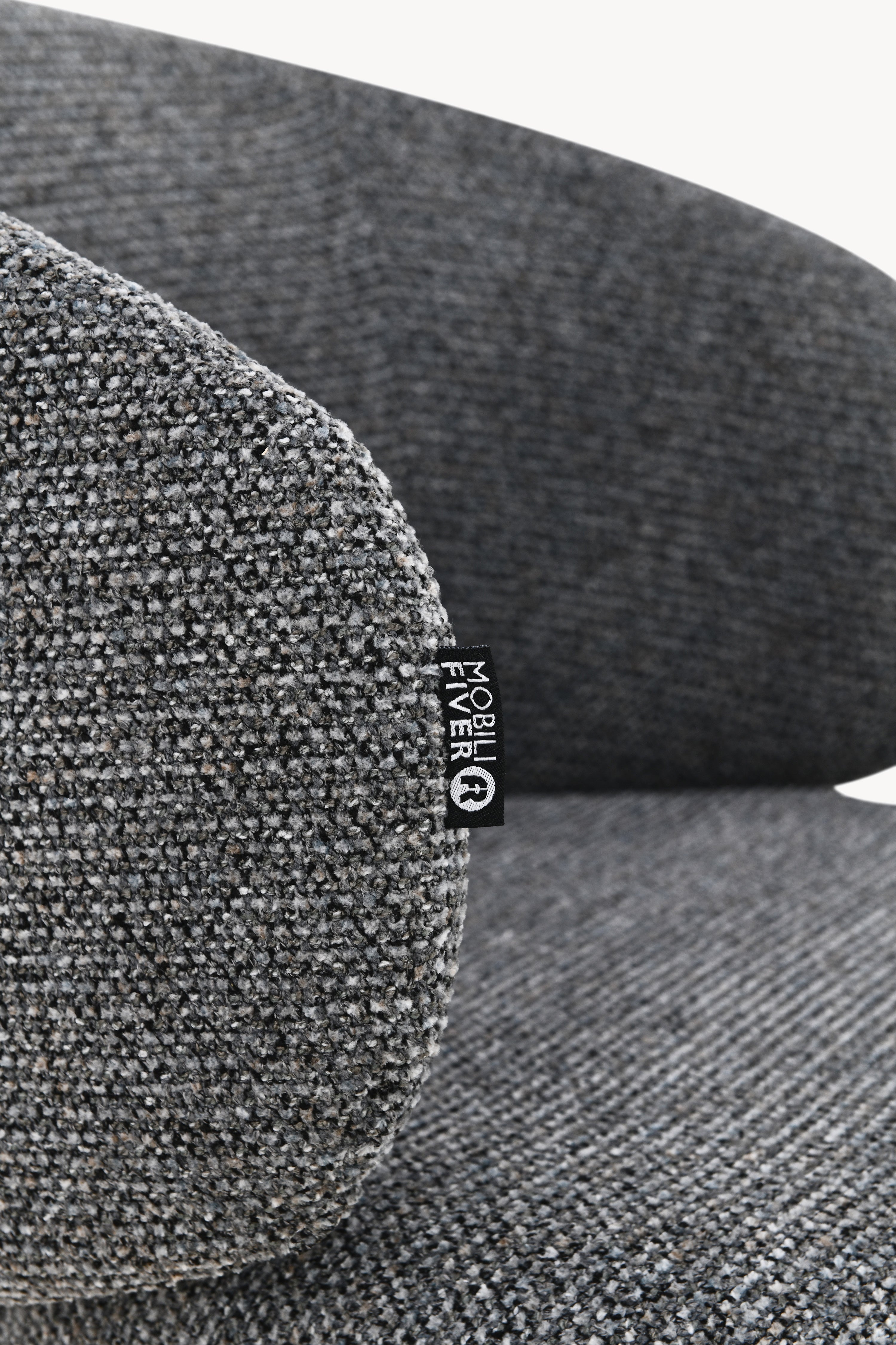 Chaises en tissu Federica, Lot de 2, Gris Foncé - Image de détail 2