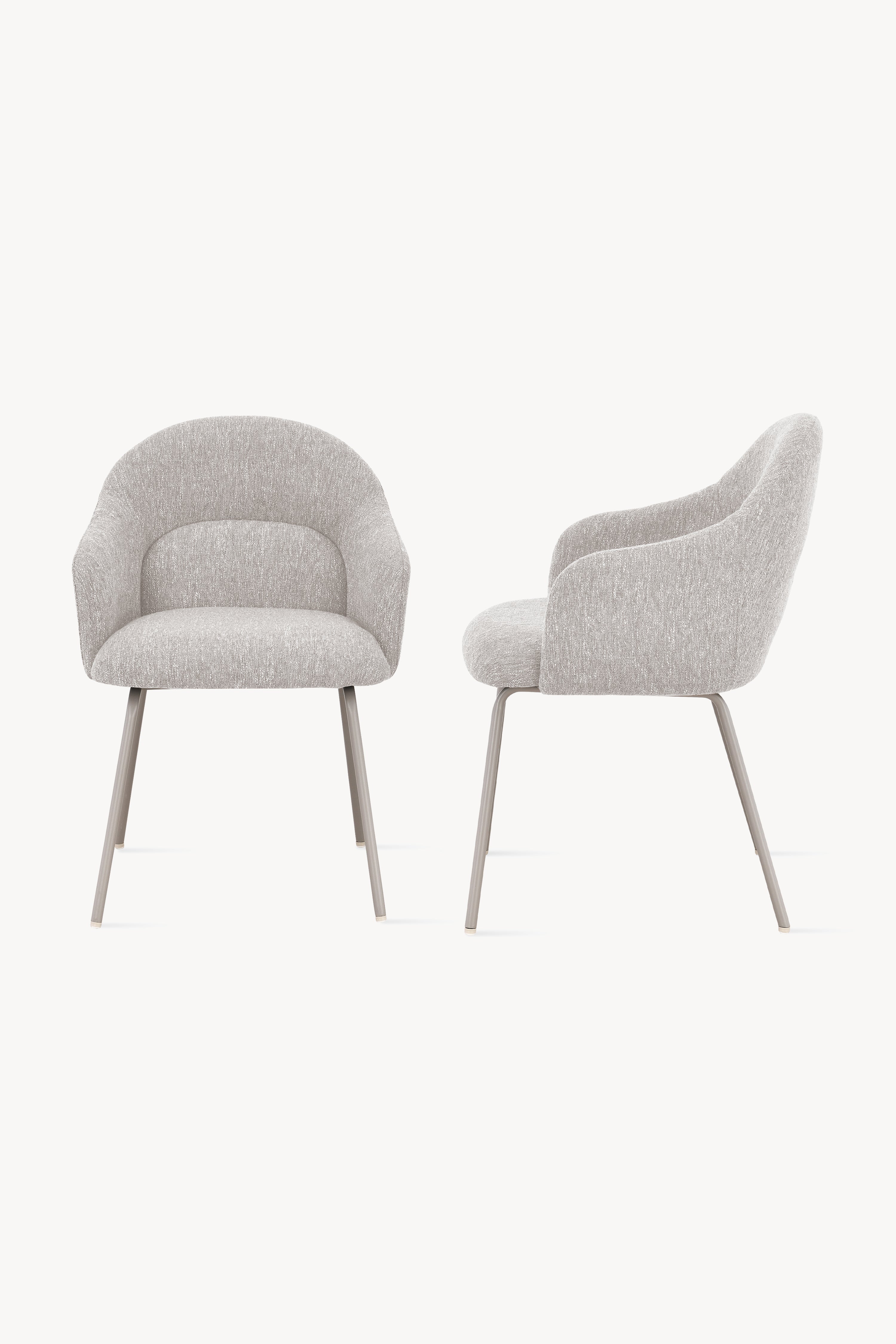 Sedie in tessuto Giulia, Set da 2, Beige - Immagine dettaglio 2