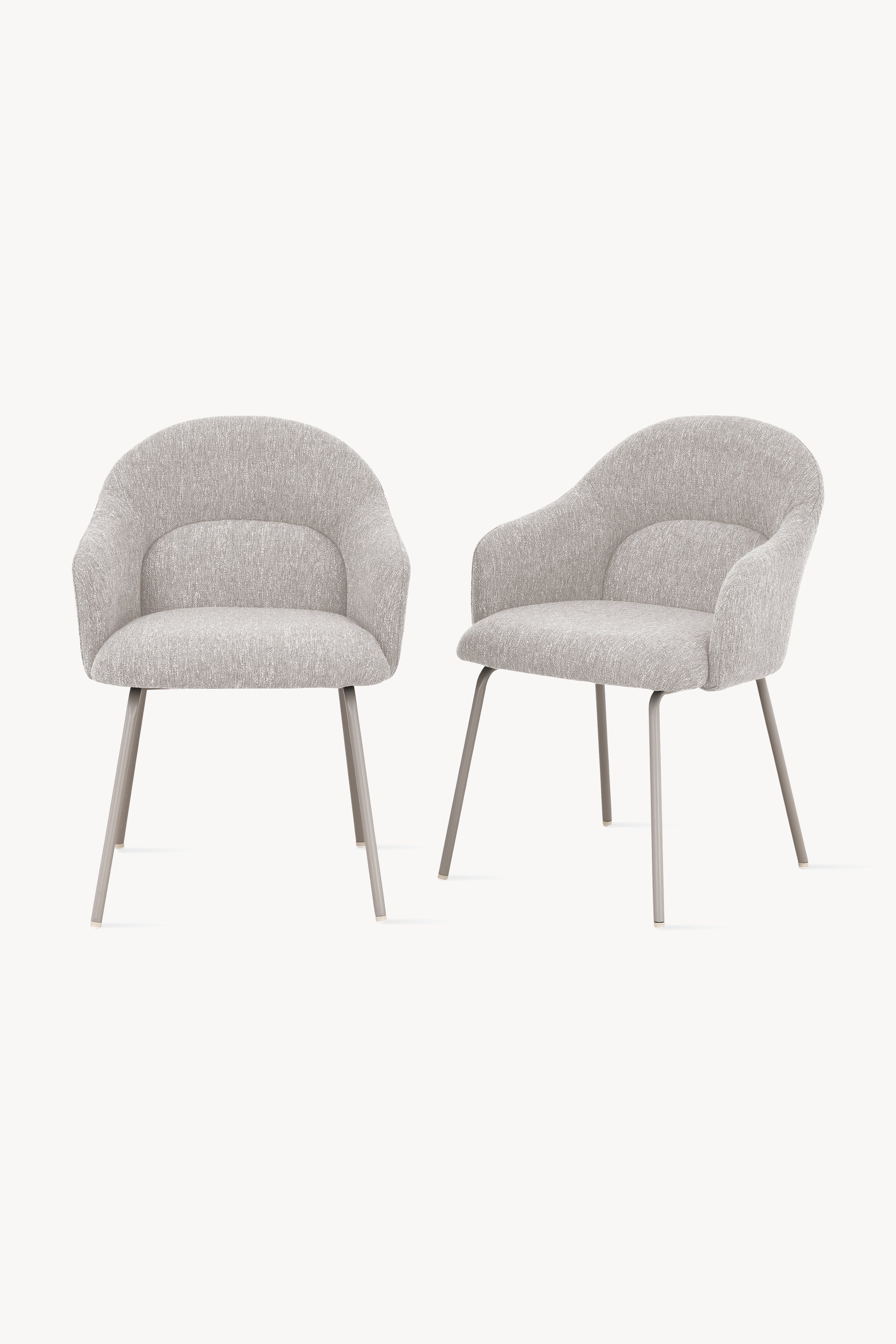 Sedie in tessuto Giulia, Set da 2, Beige - Immagine principale