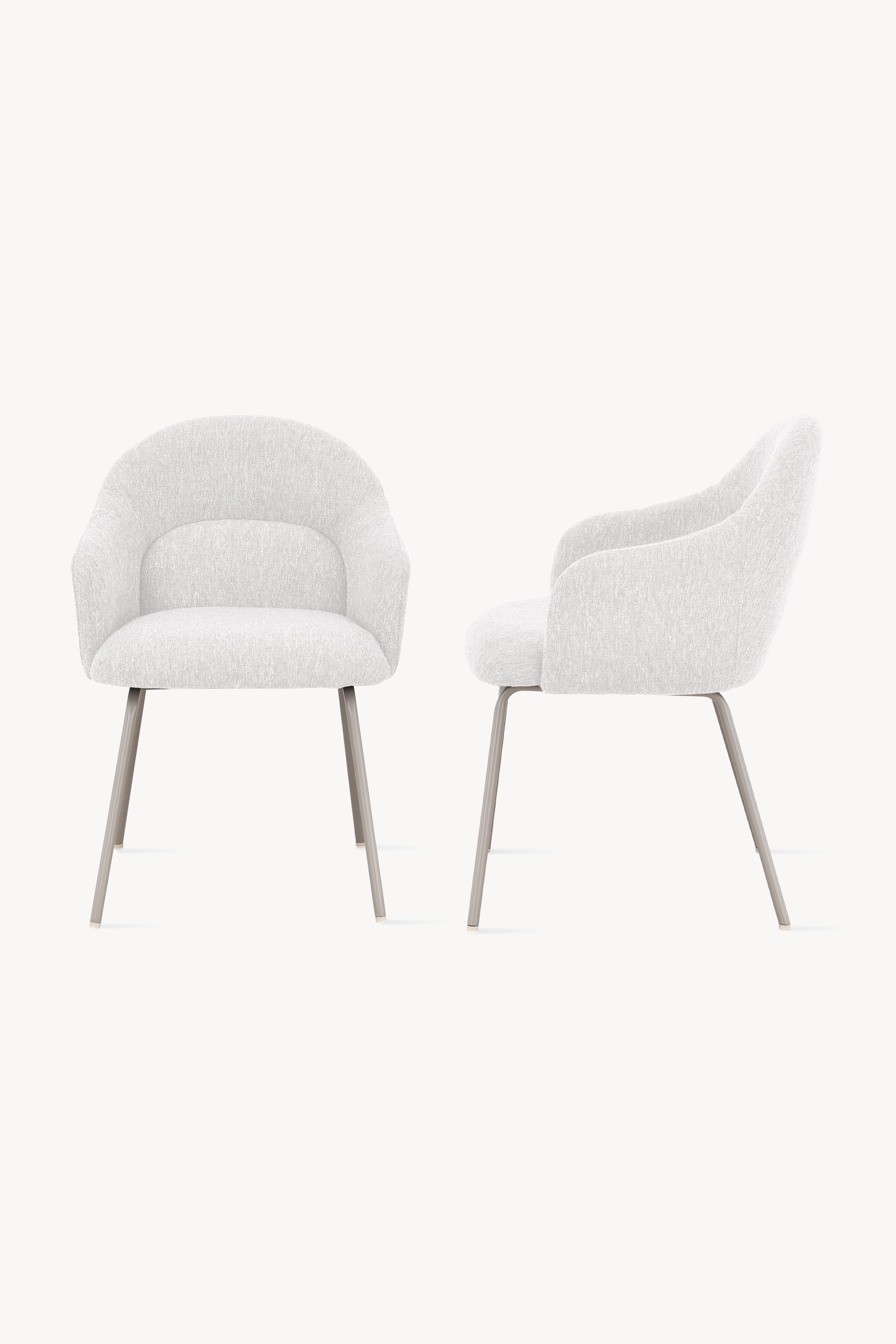Cadeiras em tecido Giulia, Conjunto de 2, Branco - Imagem de detalhe 2