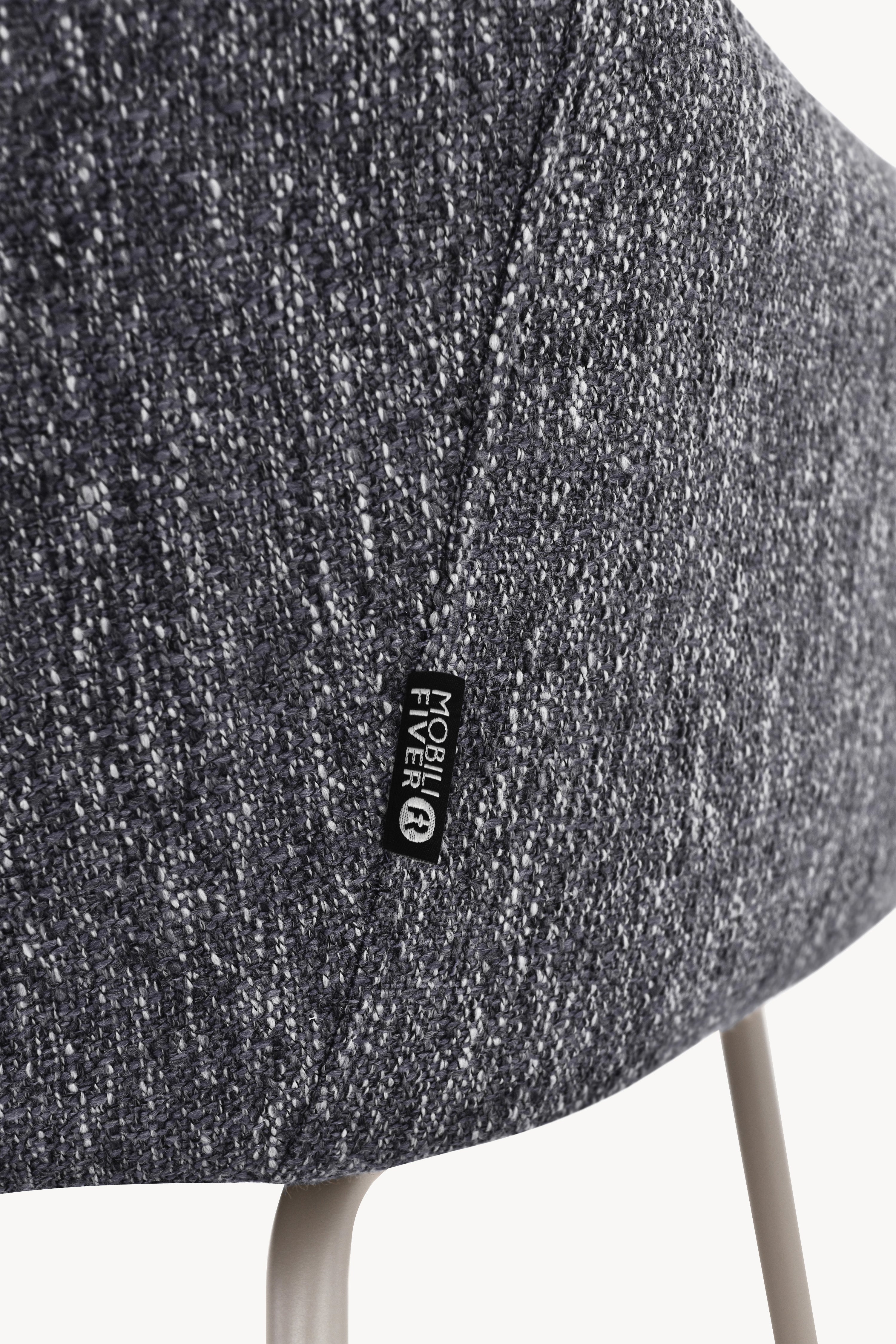 Stühle aus Stoff Giulia, 2er-Set, Dunkelgrau - Detailbild 6