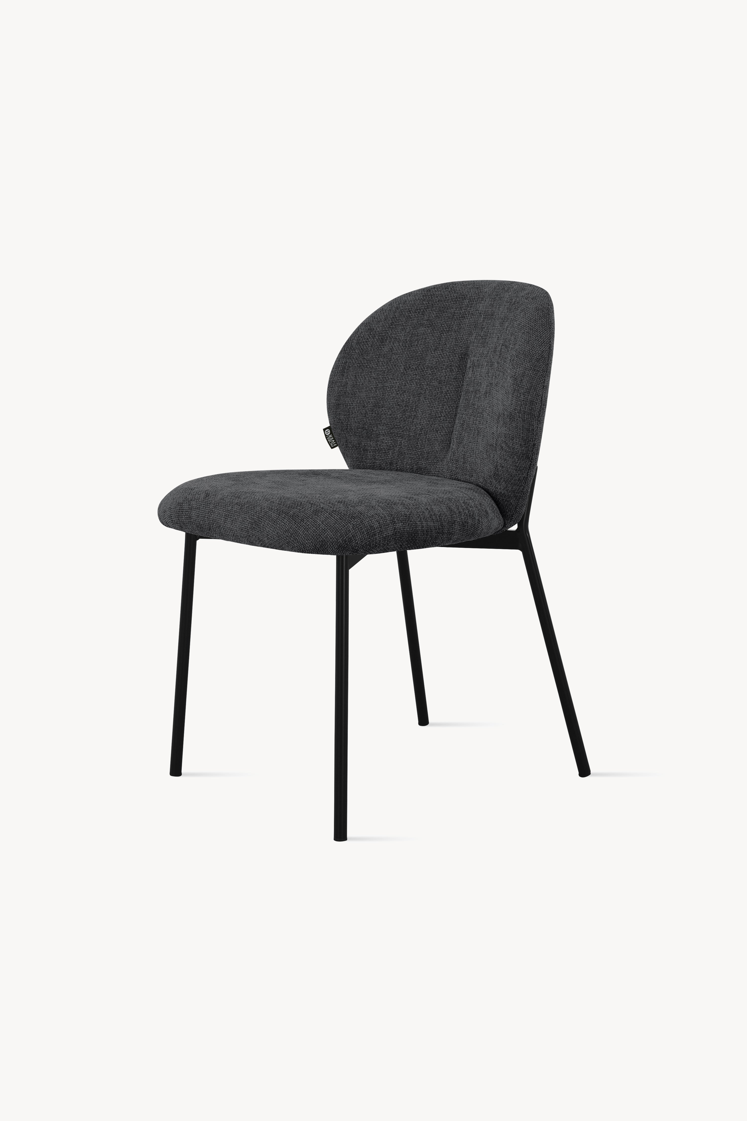Chaises en tissu Icaro, Lot de 2, Gris Foncé - Image de détail 10