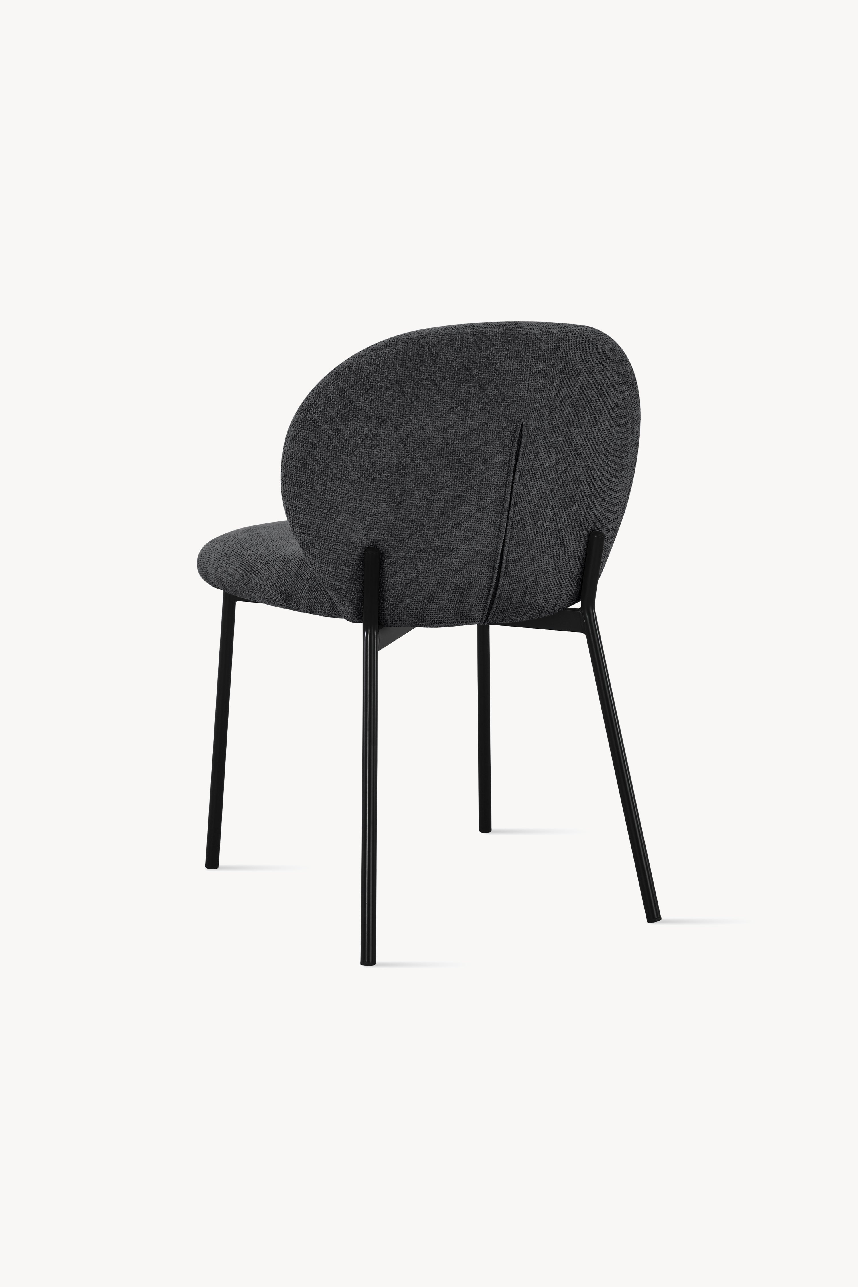 Chaises en tissu Icaro, Lot de 2, Gris Foncé - Image de détail 13