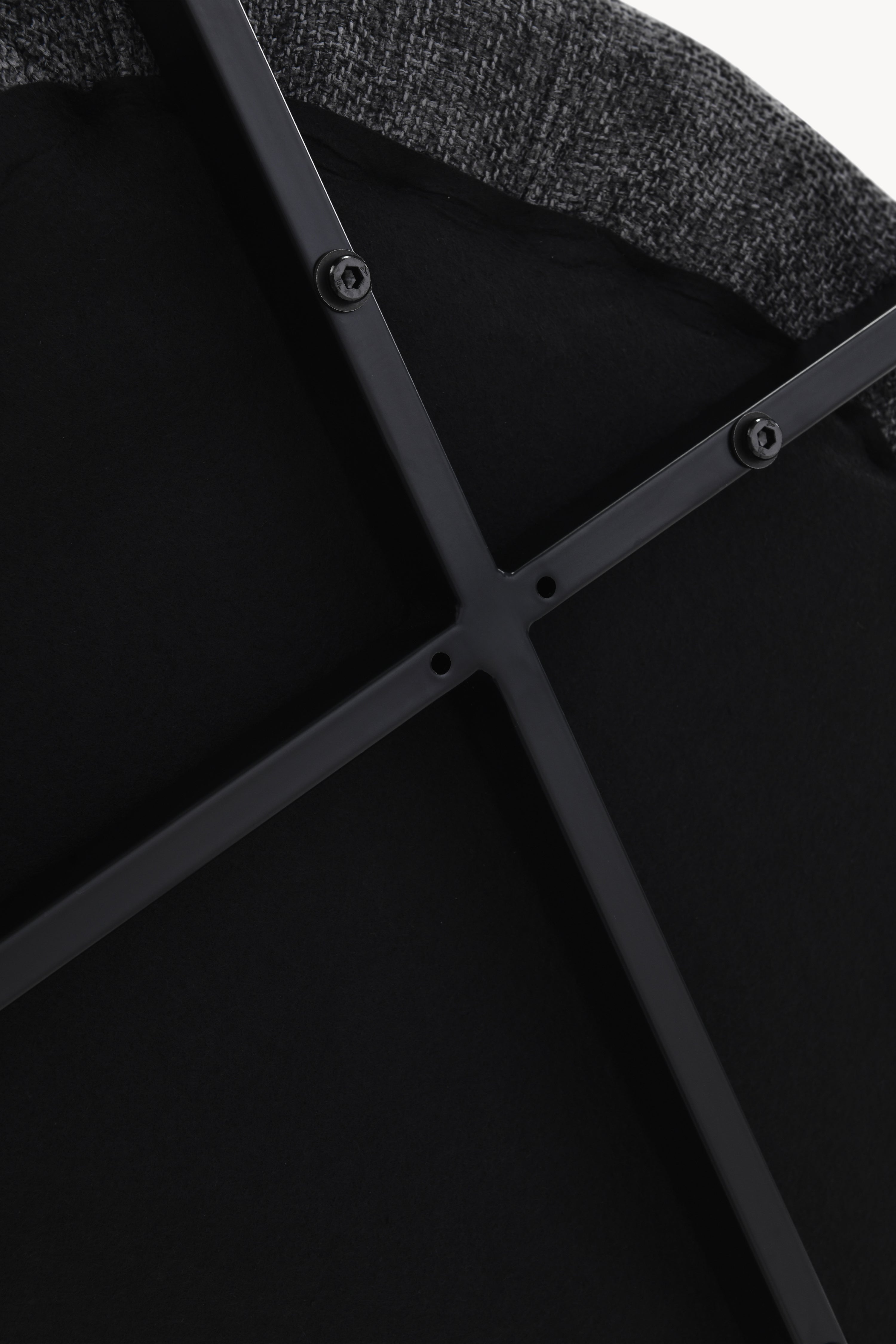 Chaises en tissu Icaro, Lot de 2, Gris Foncé - Image de détail 2