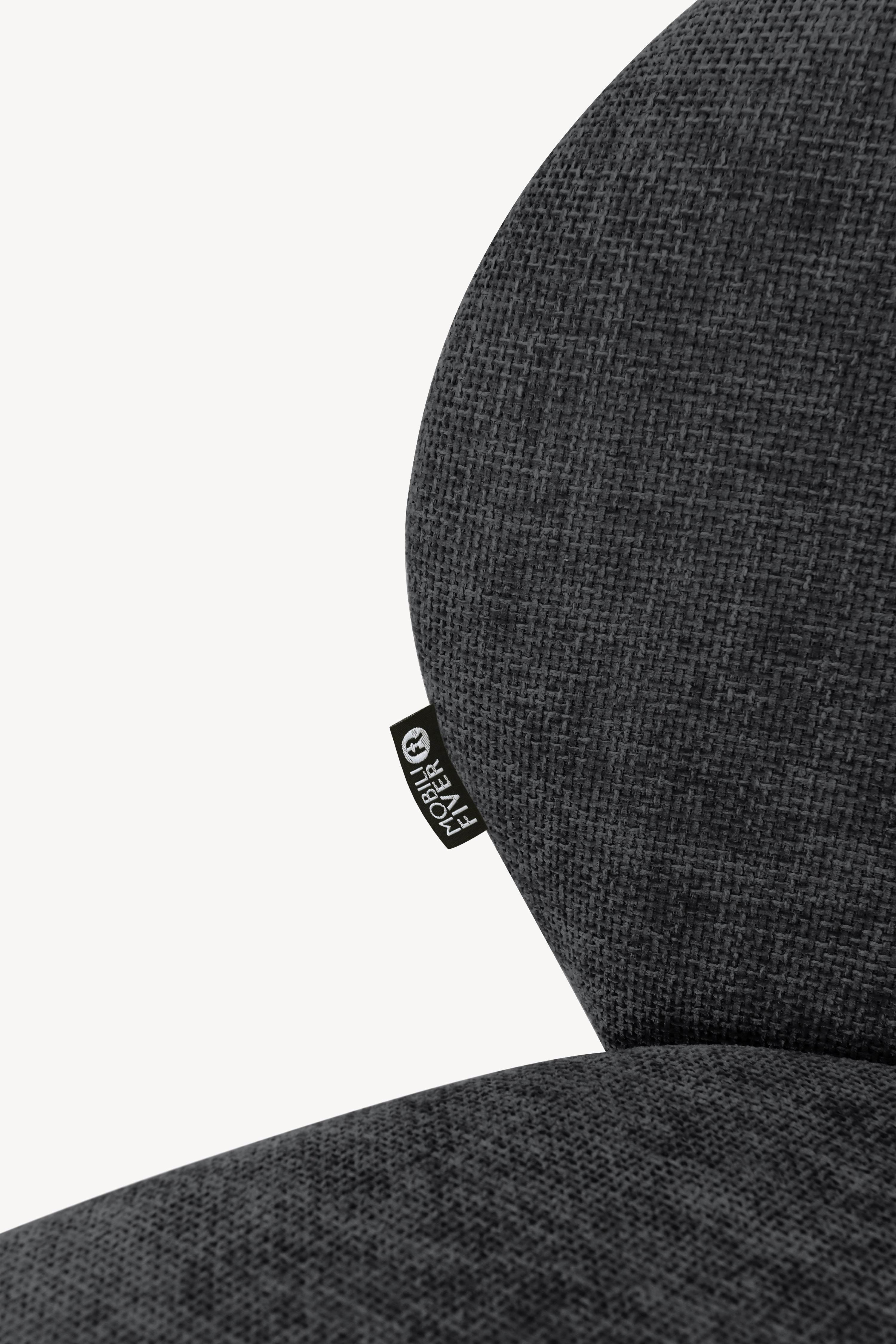 Chaises en tissu Icaro, Lot de 2, Gris Foncé - Image de détail 8