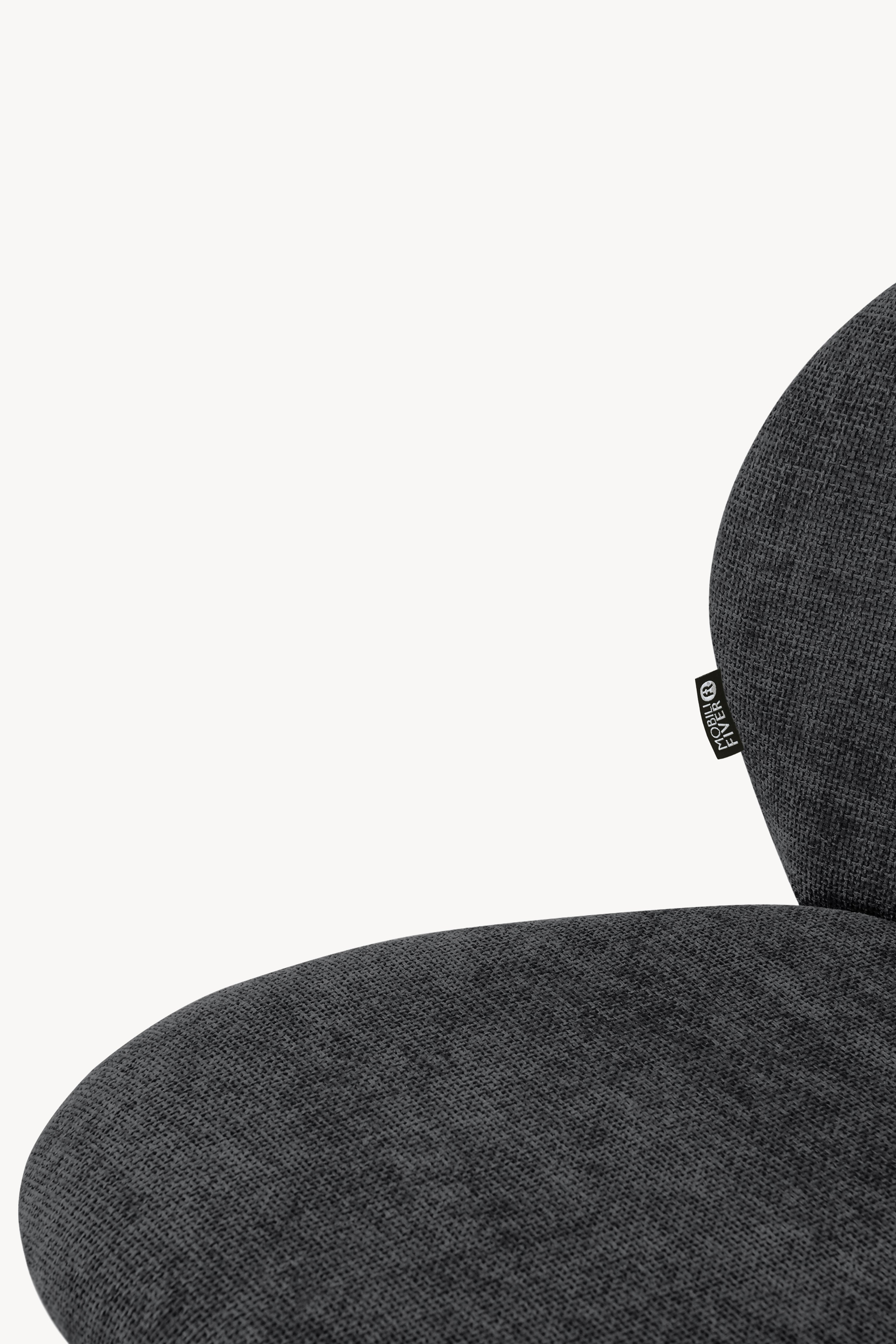 Chaises en tissu Icaro, Lot de 2, Gris Foncé - Image de détail 9