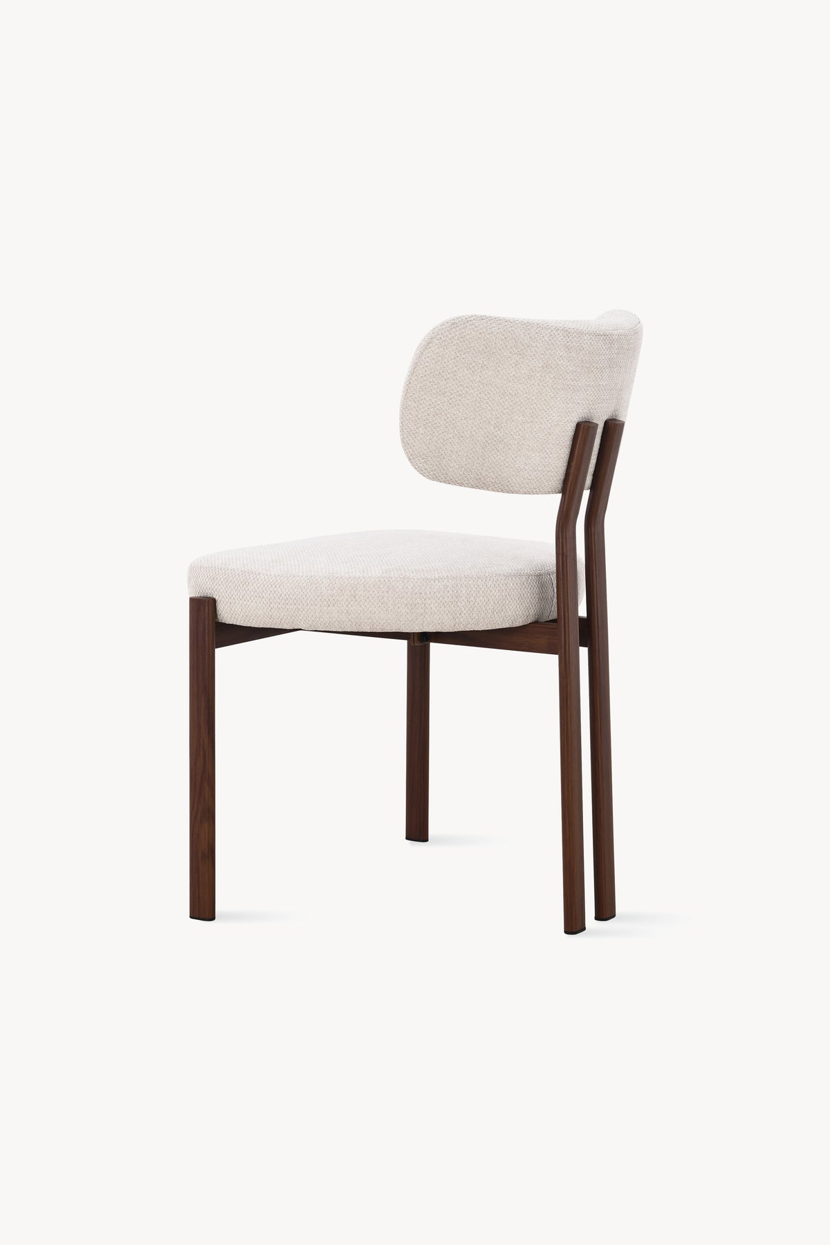 Sedie in tessuto Laura, Set da 2, Beige con gambe in metallo finitura legno - Immagine dettaglio 6