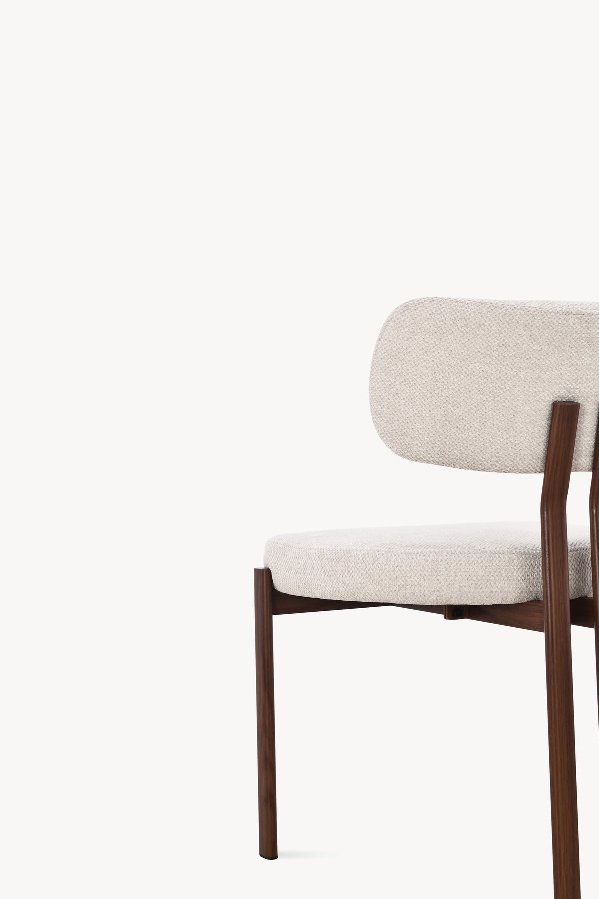 Sedie in tessuto Laura, Set da 2, Beige con gambe in metallo finitura legno - Immagine dettaglio 14
