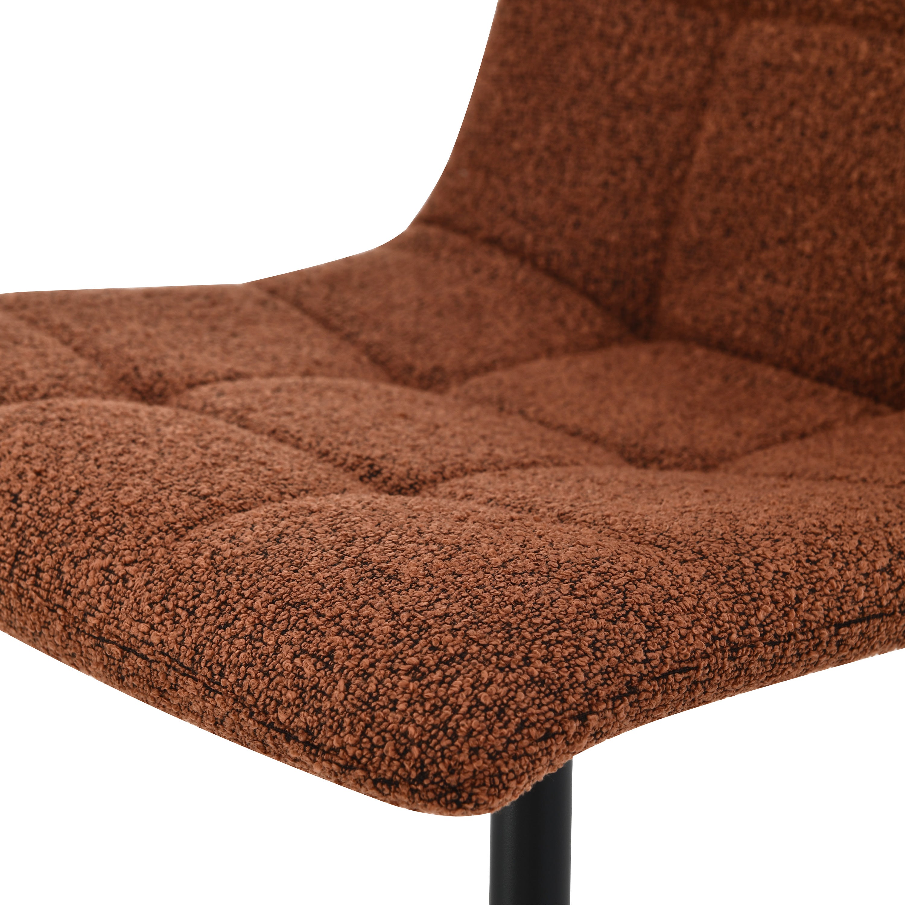Chaises en tissu Lia, Lot de 2, Rouge Brique