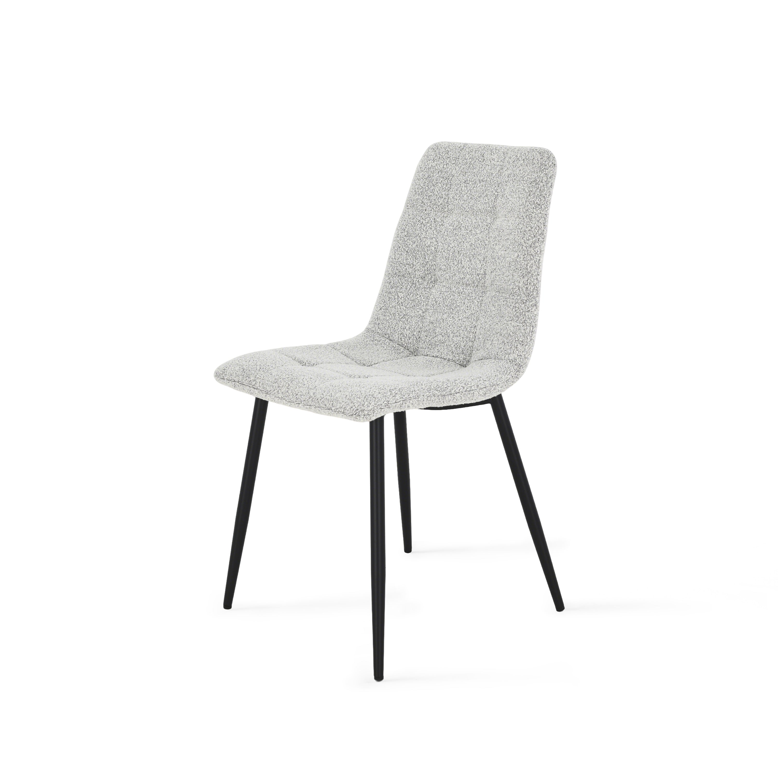 Lia Fabric Chairs, Set of 2, Cream White - Detail image 1