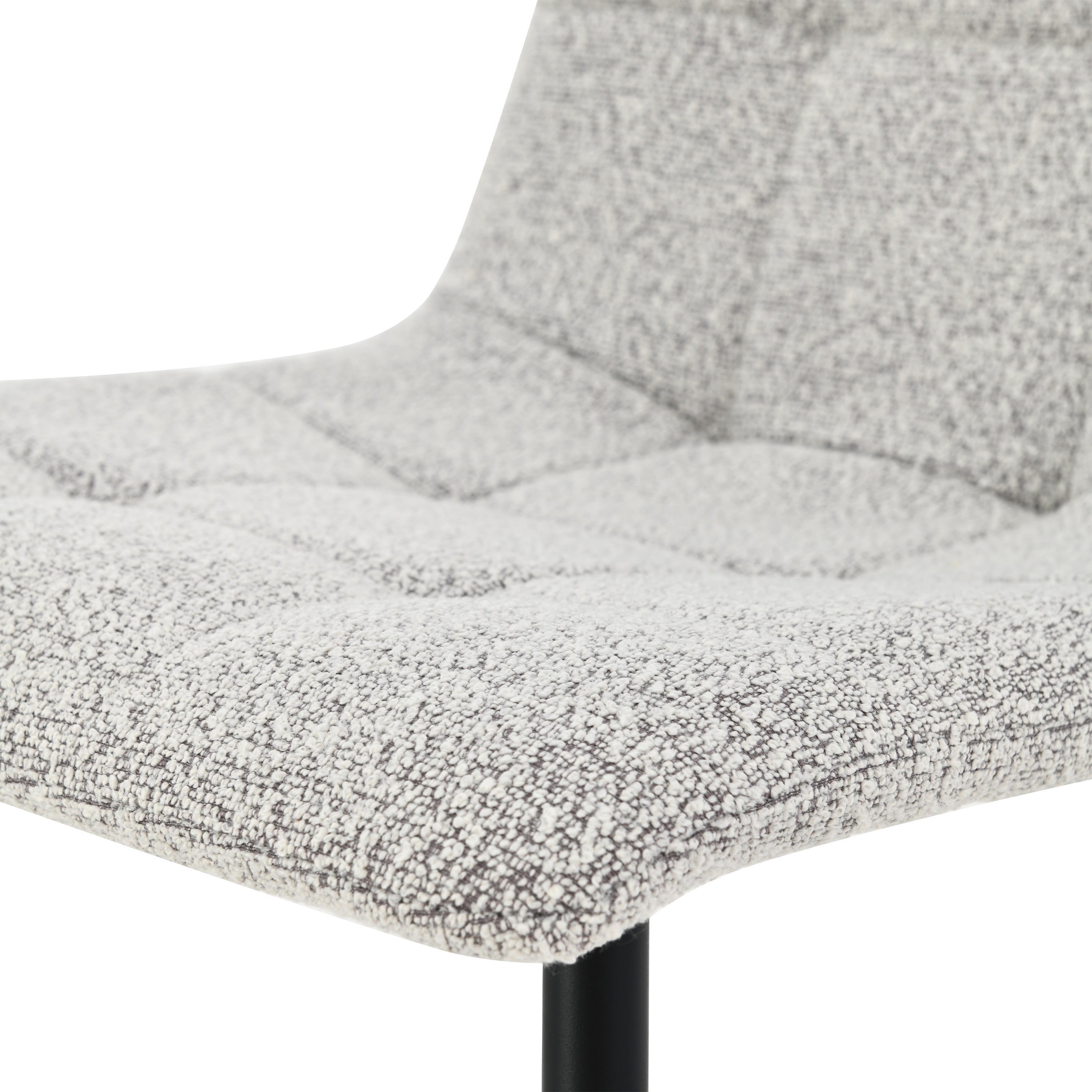 Lia Fabric Chairs, Set of 2, Cream White - Detail image 4