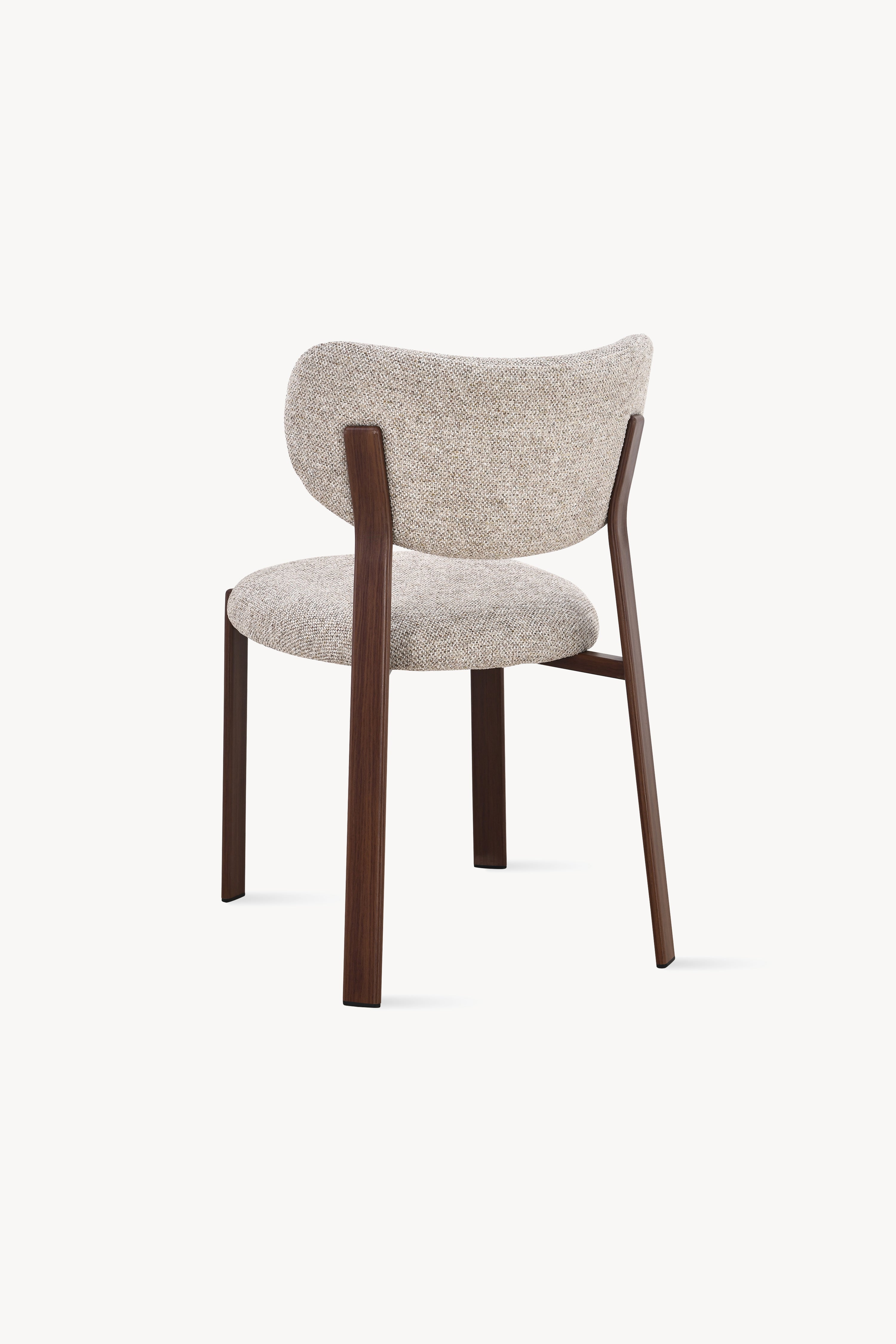 Matilda Stoffstühle, 2er-Set, Beige mit Metallbeinen in Dunkelholzoptik - Detailbild 10