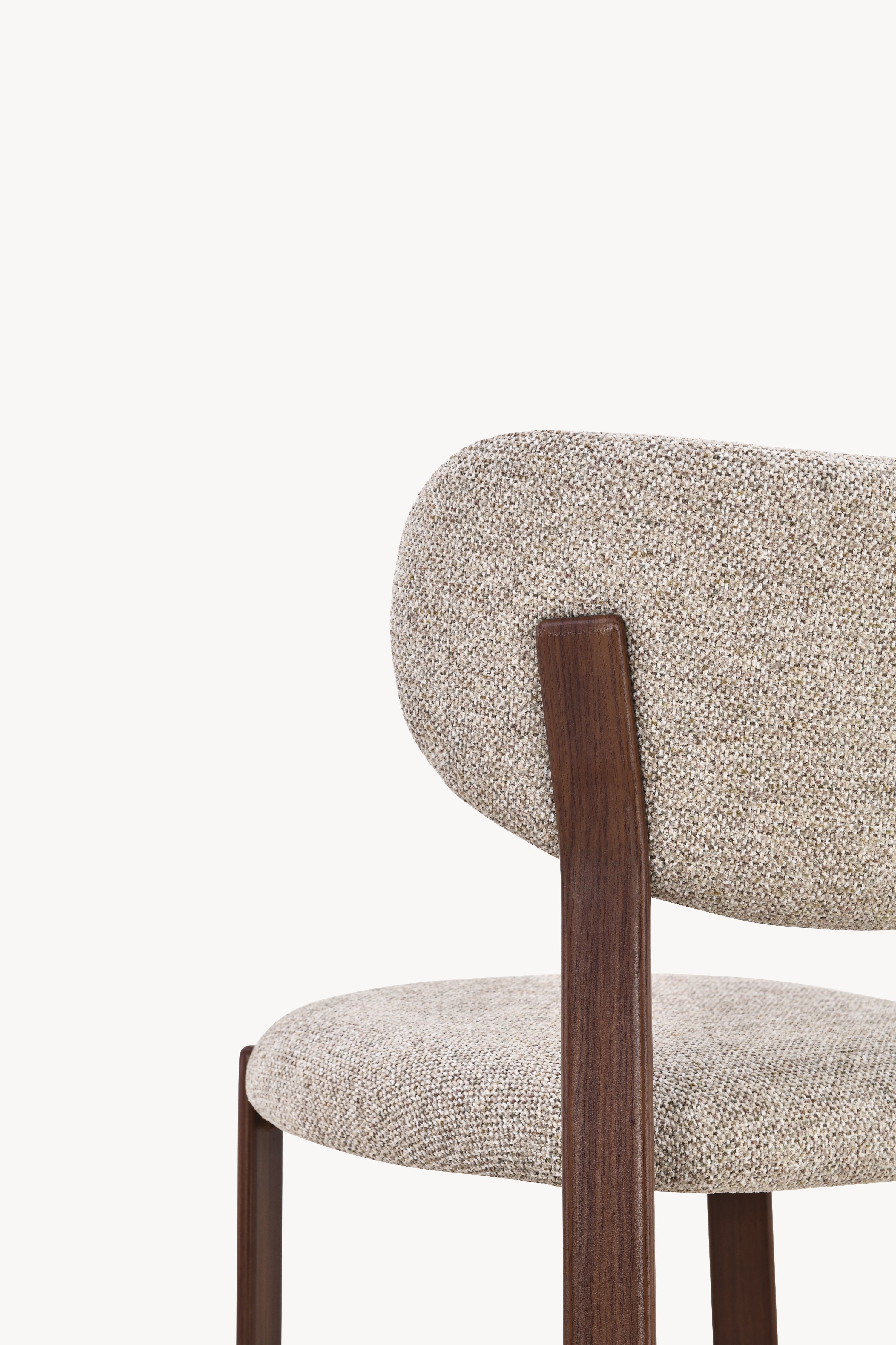 Matilda Stoffstühle, 2er-Set, Beige mit Metallbeinen in Dunkelholzoptik - Detailbild 14