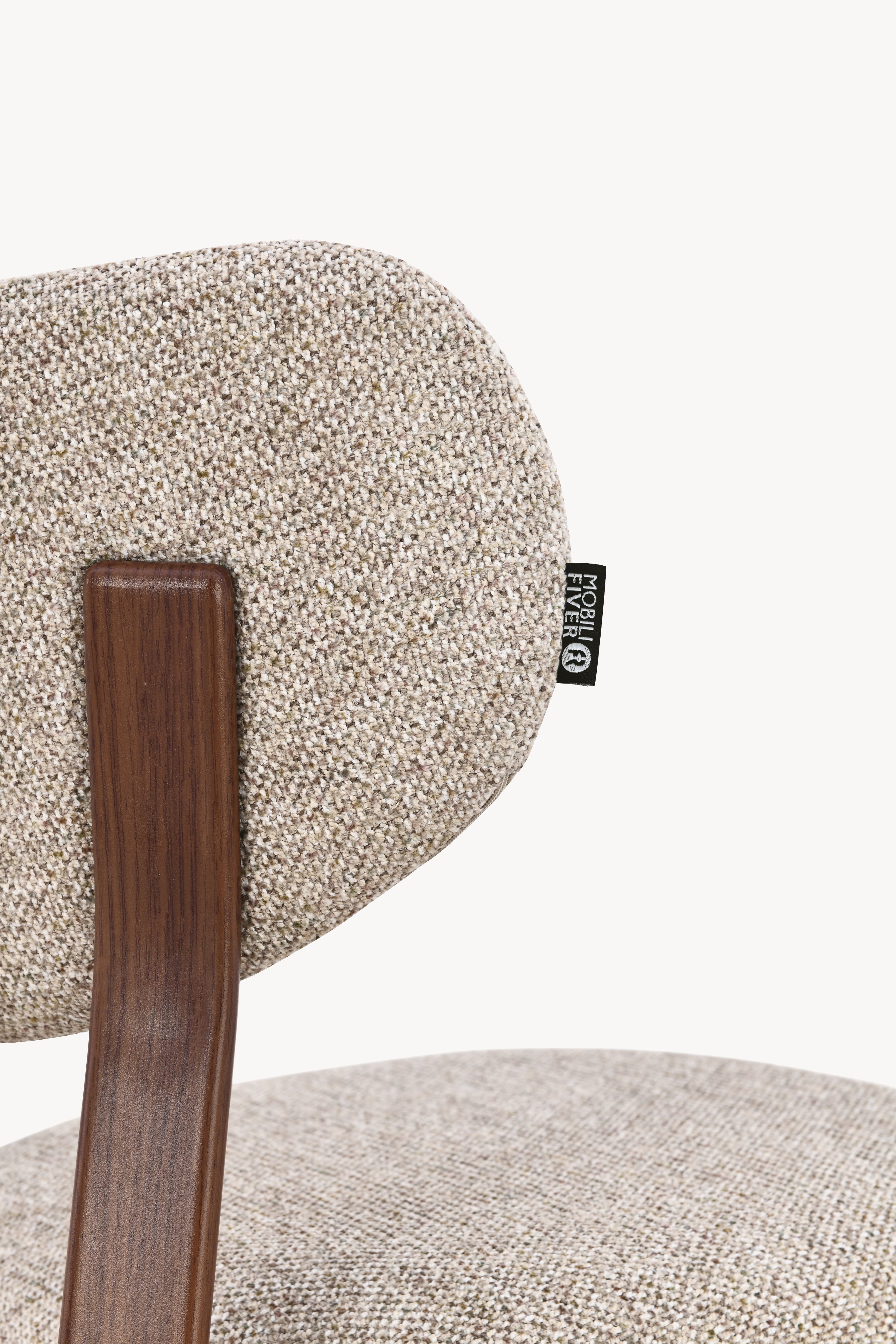 Matilda Stoffstühle, 2er-Set, Beige mit Metallbeinen in Dunkelholzoptik - Detailbild 16