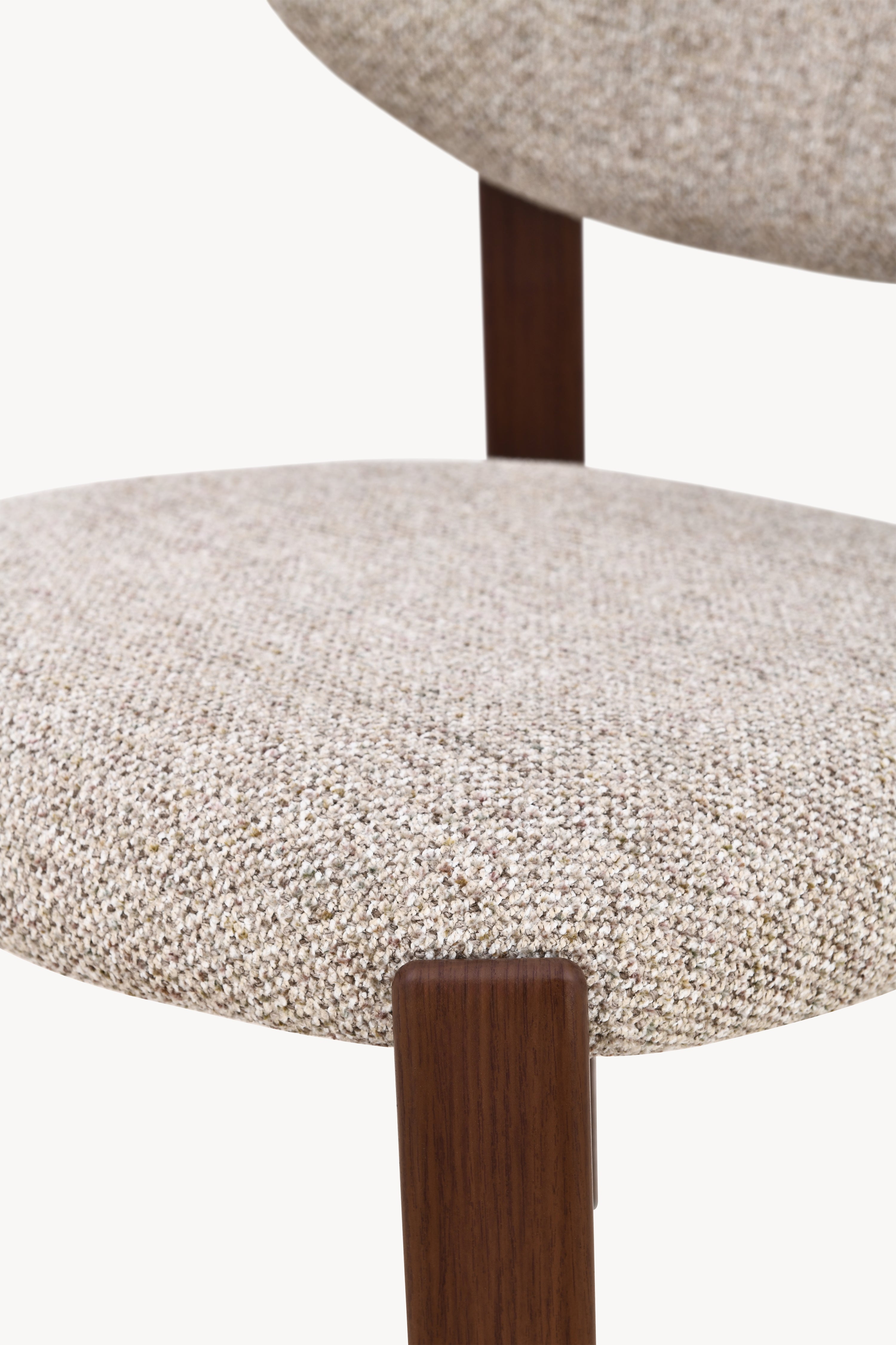 Matilda Stoffstühle, 2er-Set, Beige mit Metallbeinen in Dunkelholzoptik - Detailbild 15
