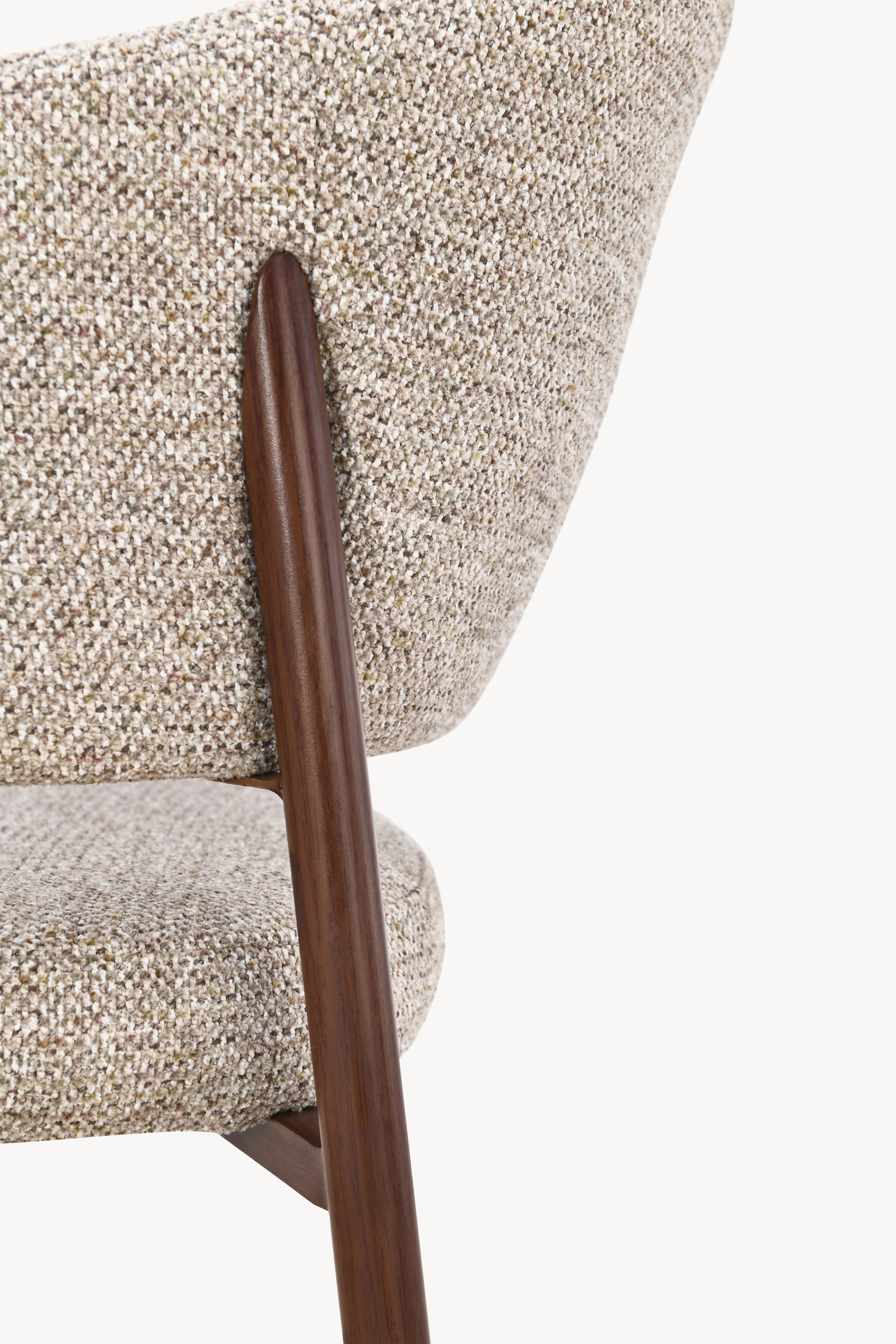 Martina Stoffstühle, 2er-Set, Beige mit Metallbeinen in Dunkelholzoptik - Detailbild 10
