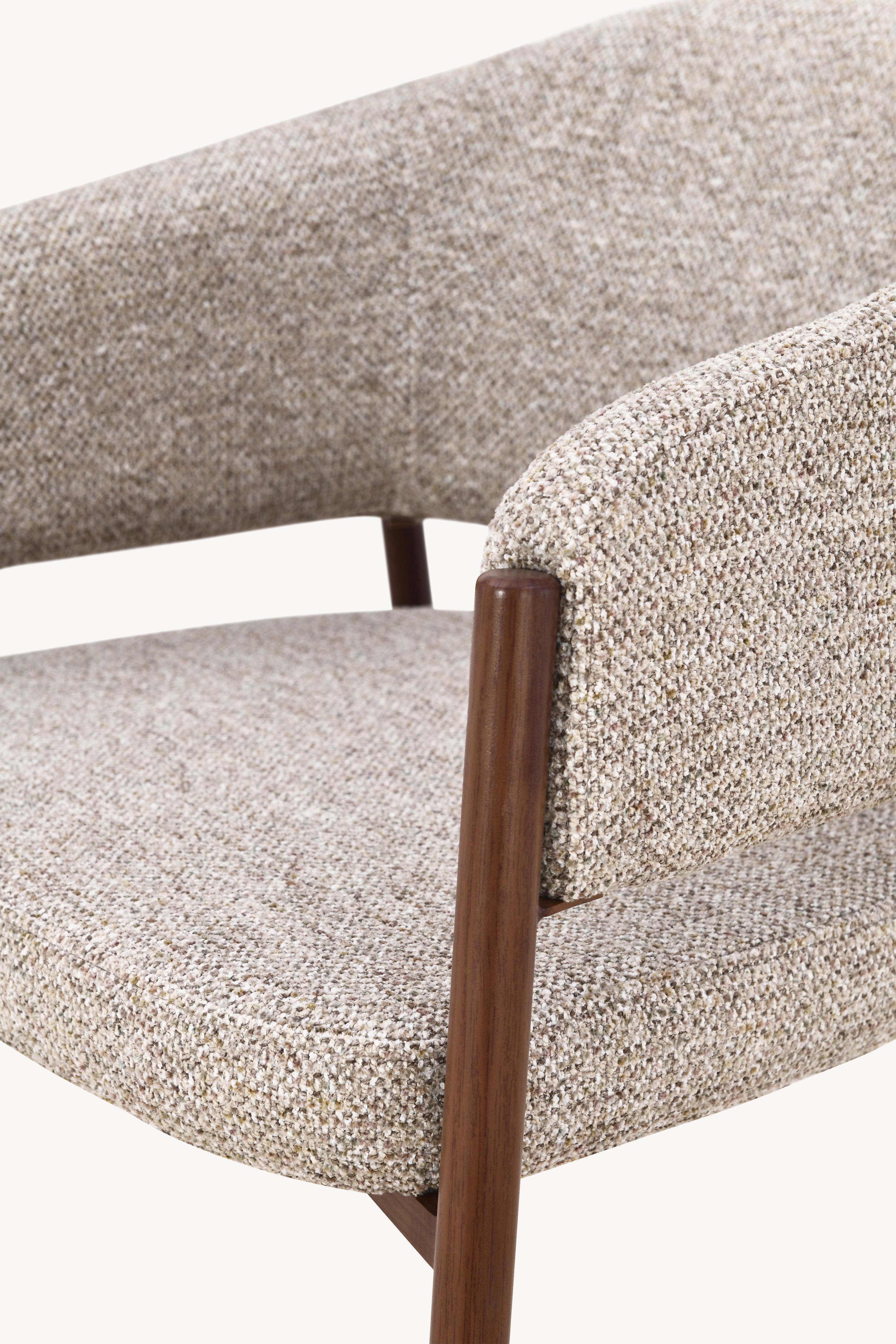Martina Stoffstühle, 2er-Set, Beige mit Metallbeinen in Dunkelholzoptik - Detailbild 9