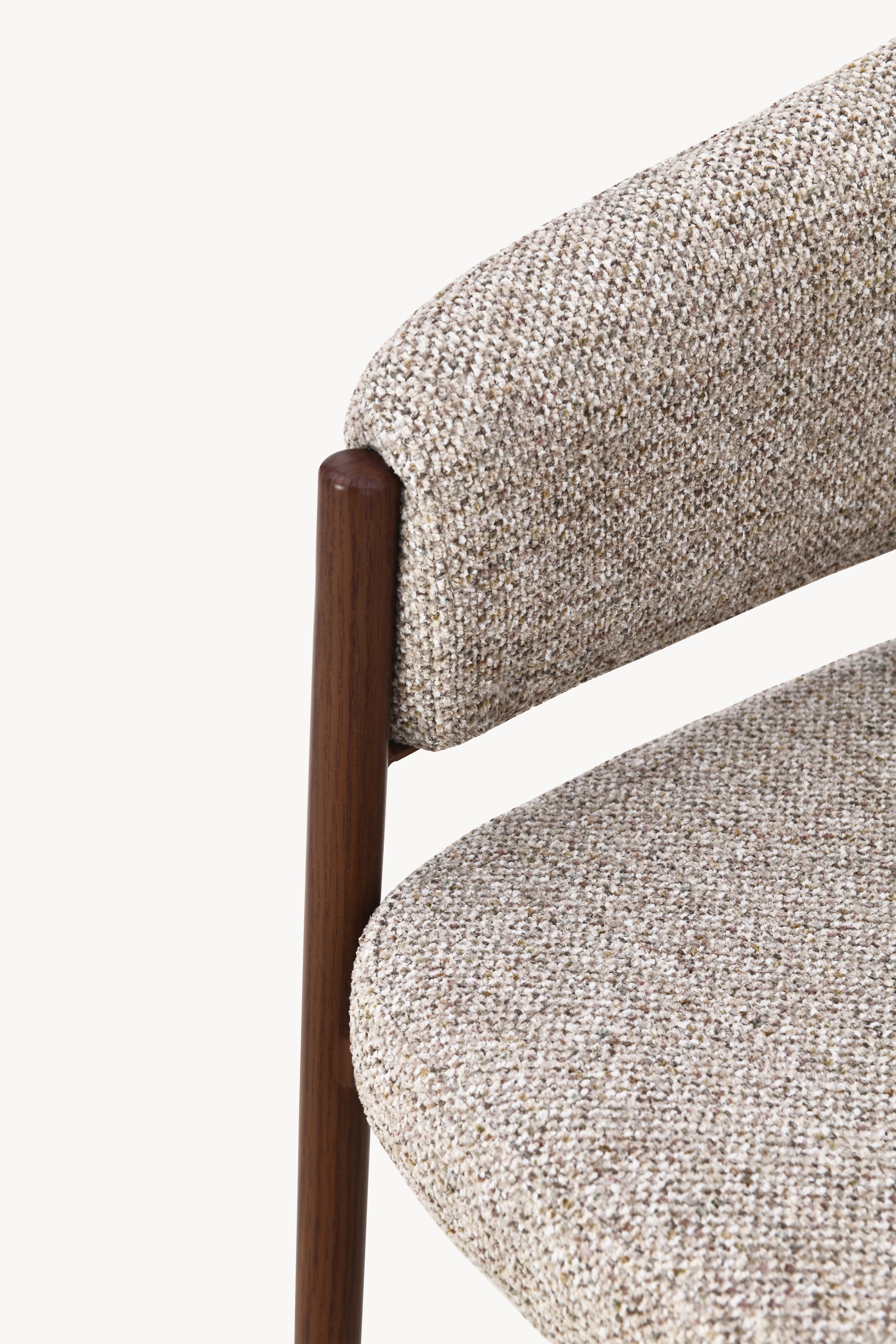 Martina Stoffstühle, 2er-Set, Beige mit Metallbeinen in Dunkelholzoptik - Detailbild 8