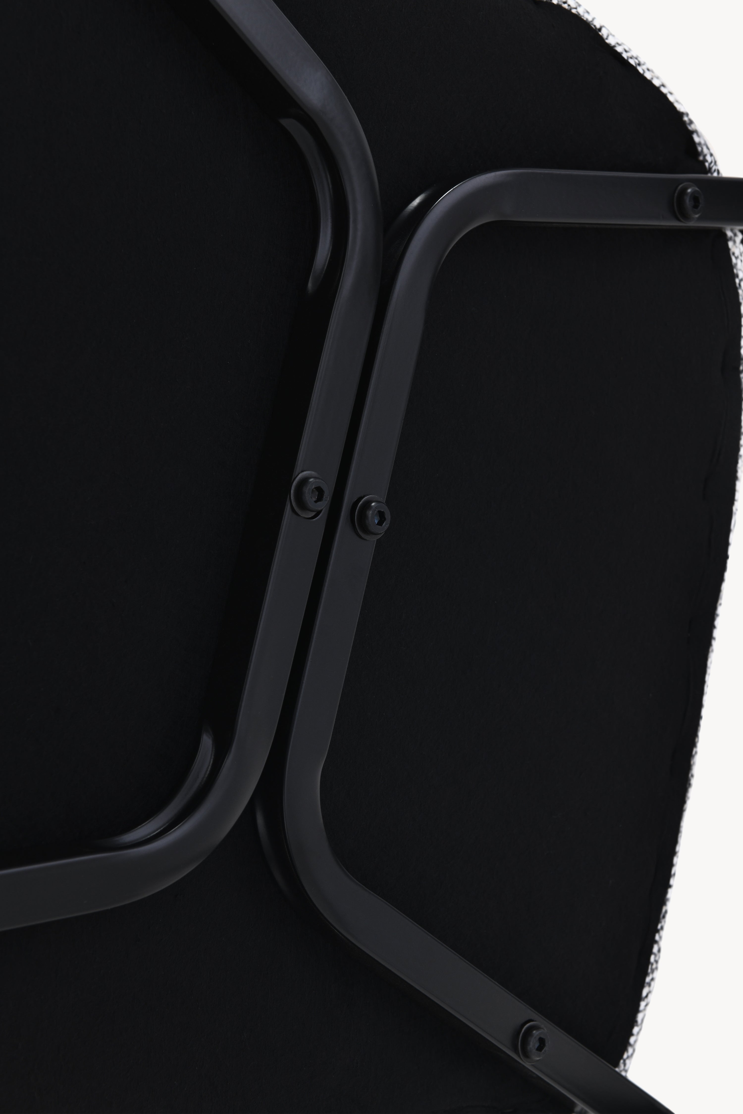 Martina Fabric Chairs, Set of 2, Grey with Black Metal Legs - Detail image 10