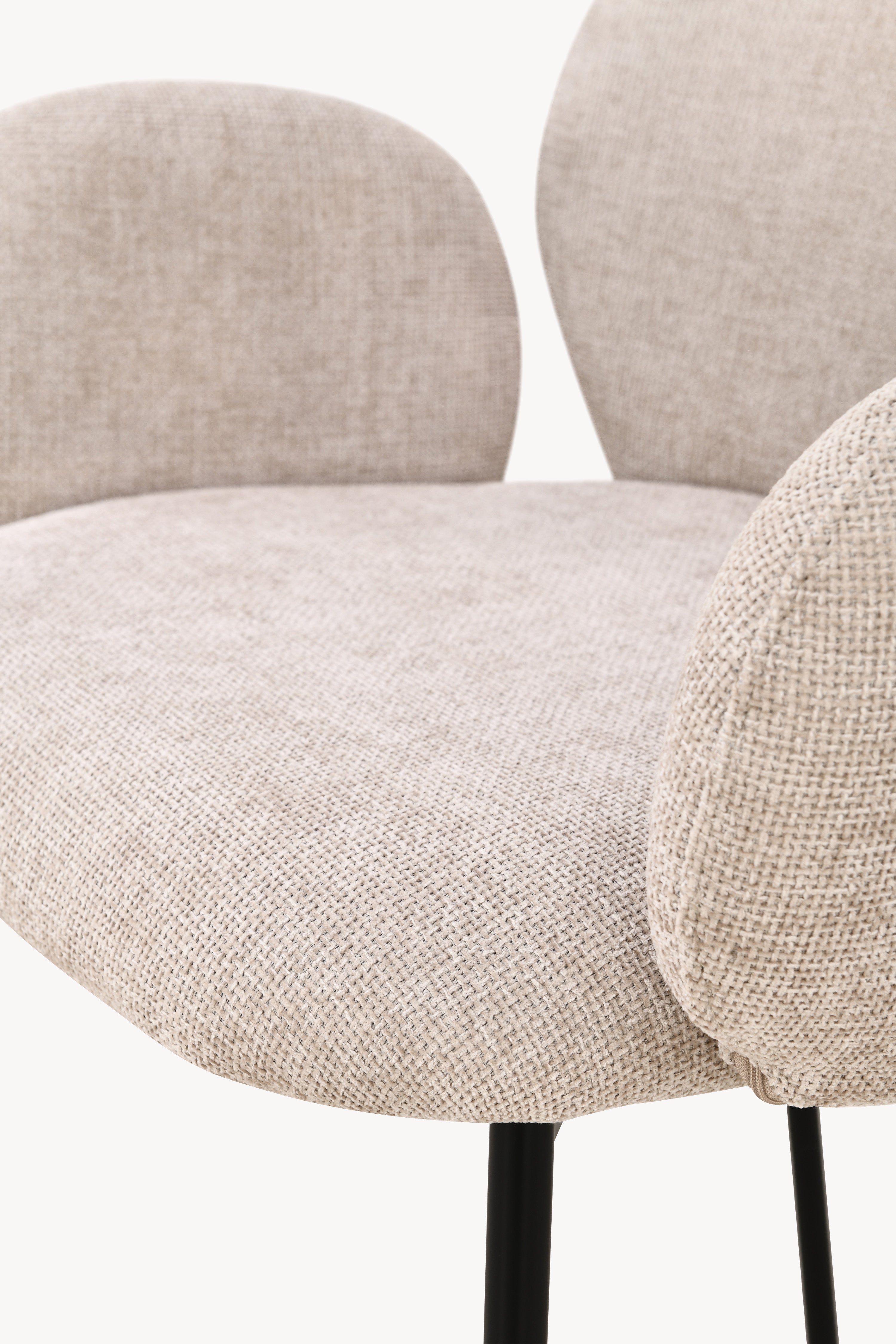 Sedie in tessuto Micky, Set da 2, Beige - Immagine dettaglio 11