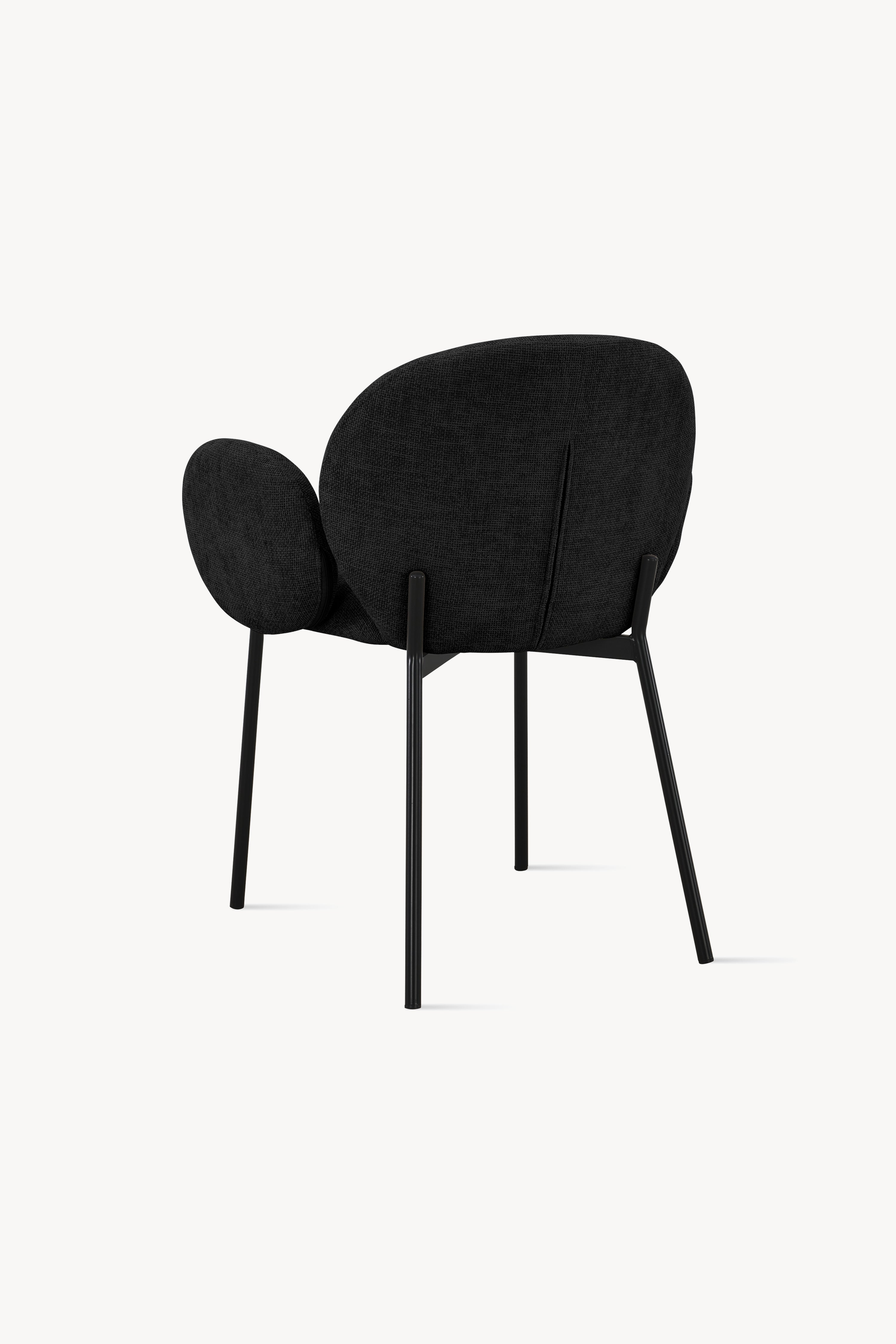 Sedie in tessuto Micky, Set da 2, Nero - Immagine dettaglio 8