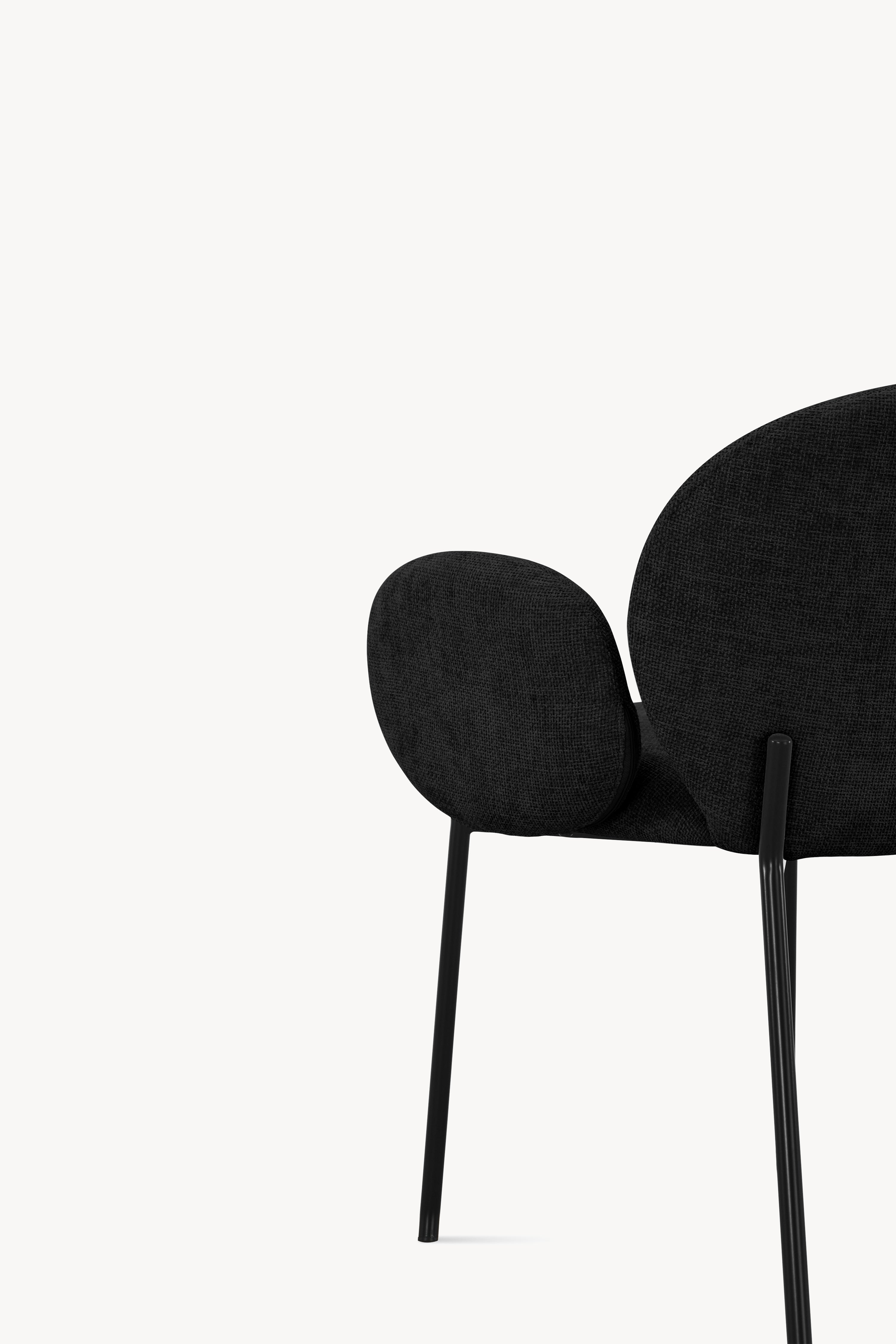 Sedie in tessuto Micky, Set da 2, Nero - Immagine dettaglio 9