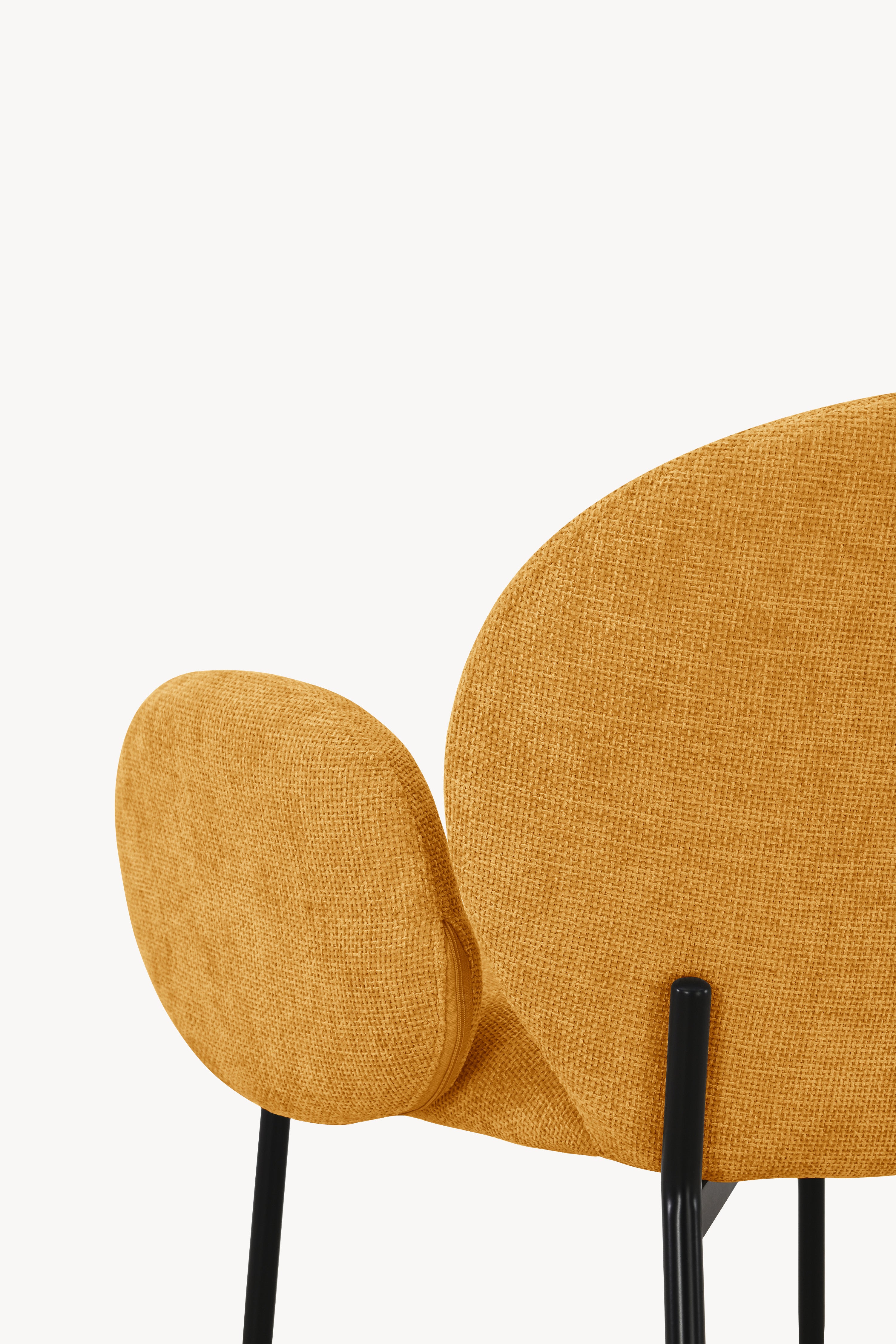Sedie in tessuto Micky, Set da 2, Giallo - Immagine dettaglio 3