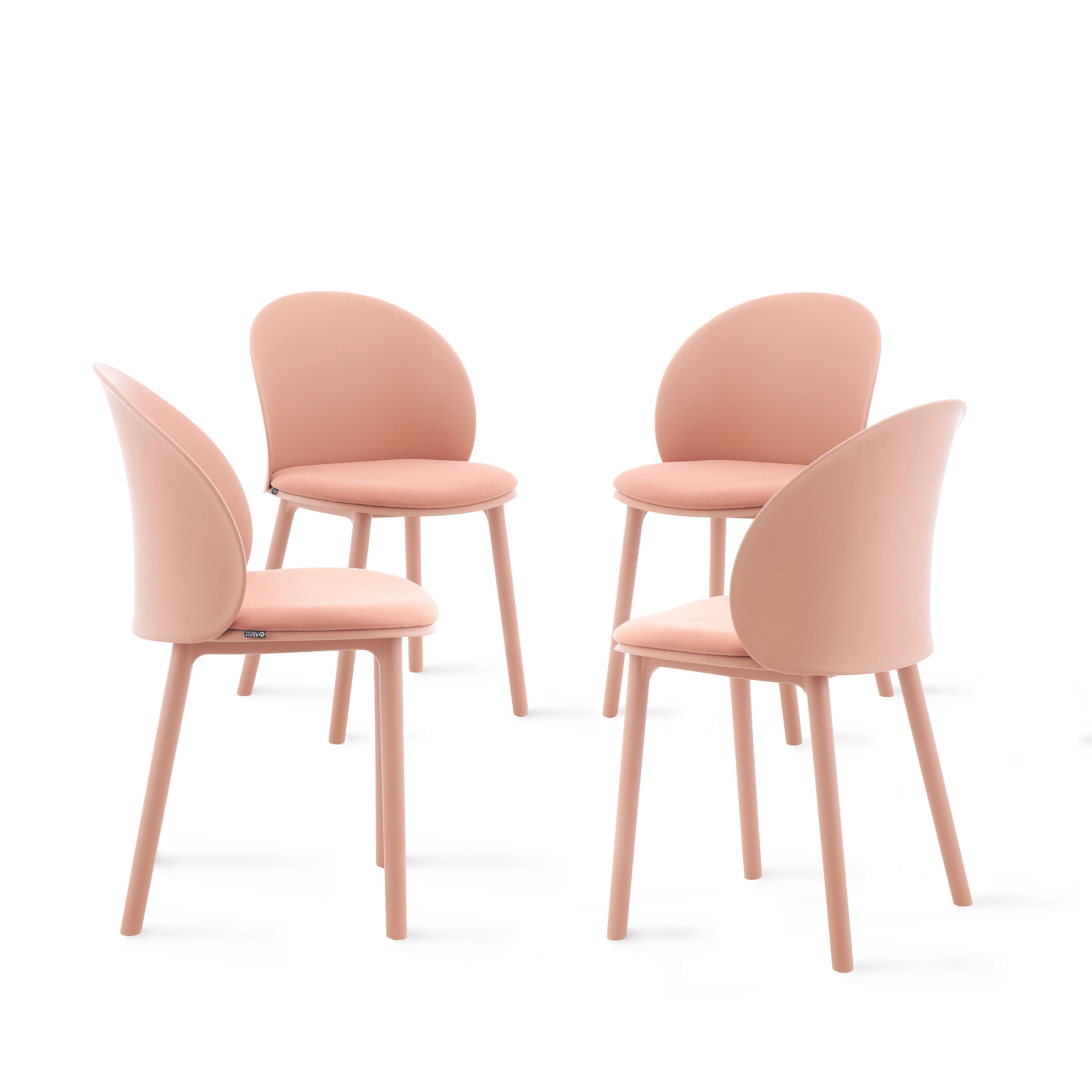 Melissa Chairs, Set of 4, Pink