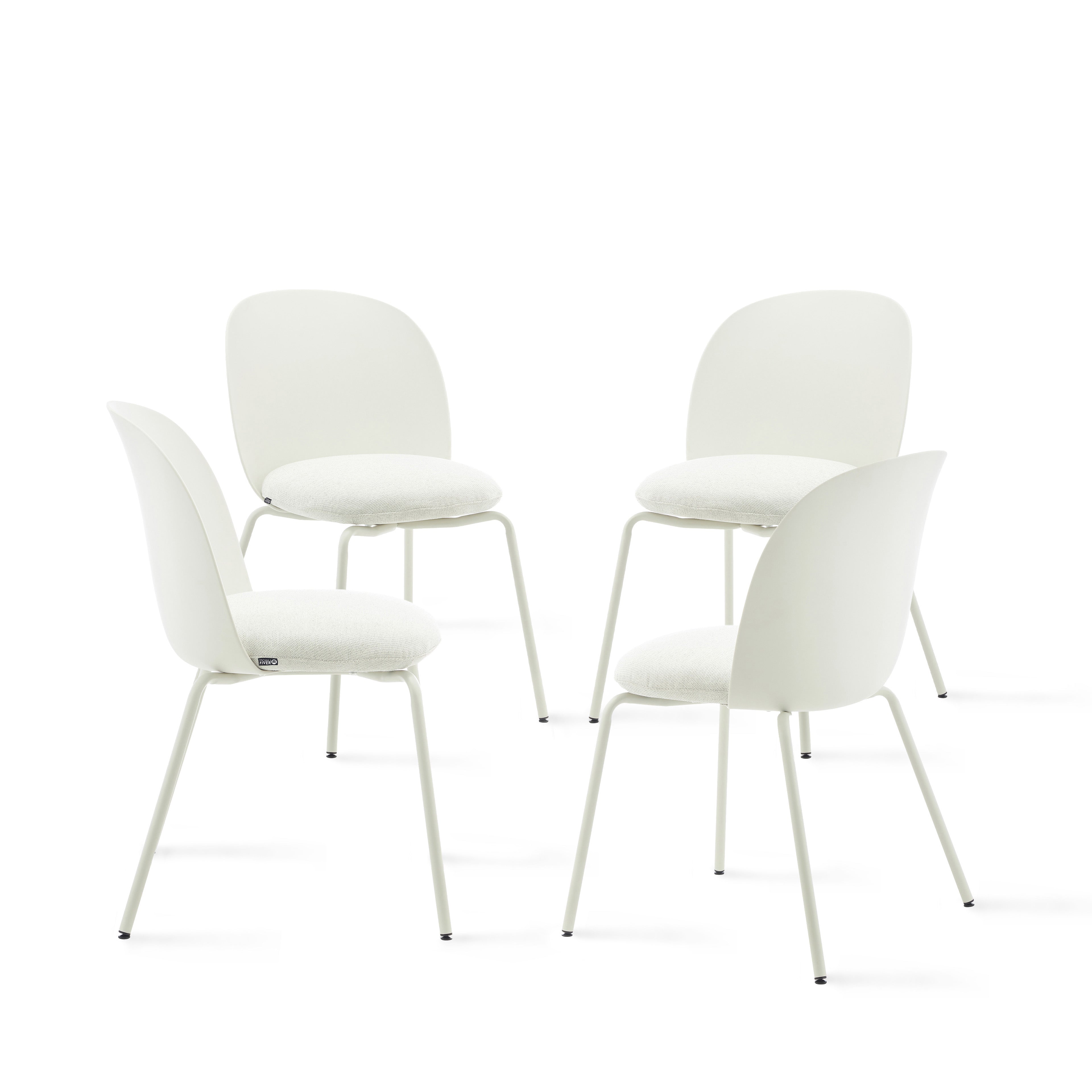Stühle Marzia, 4er-Set, Weiß