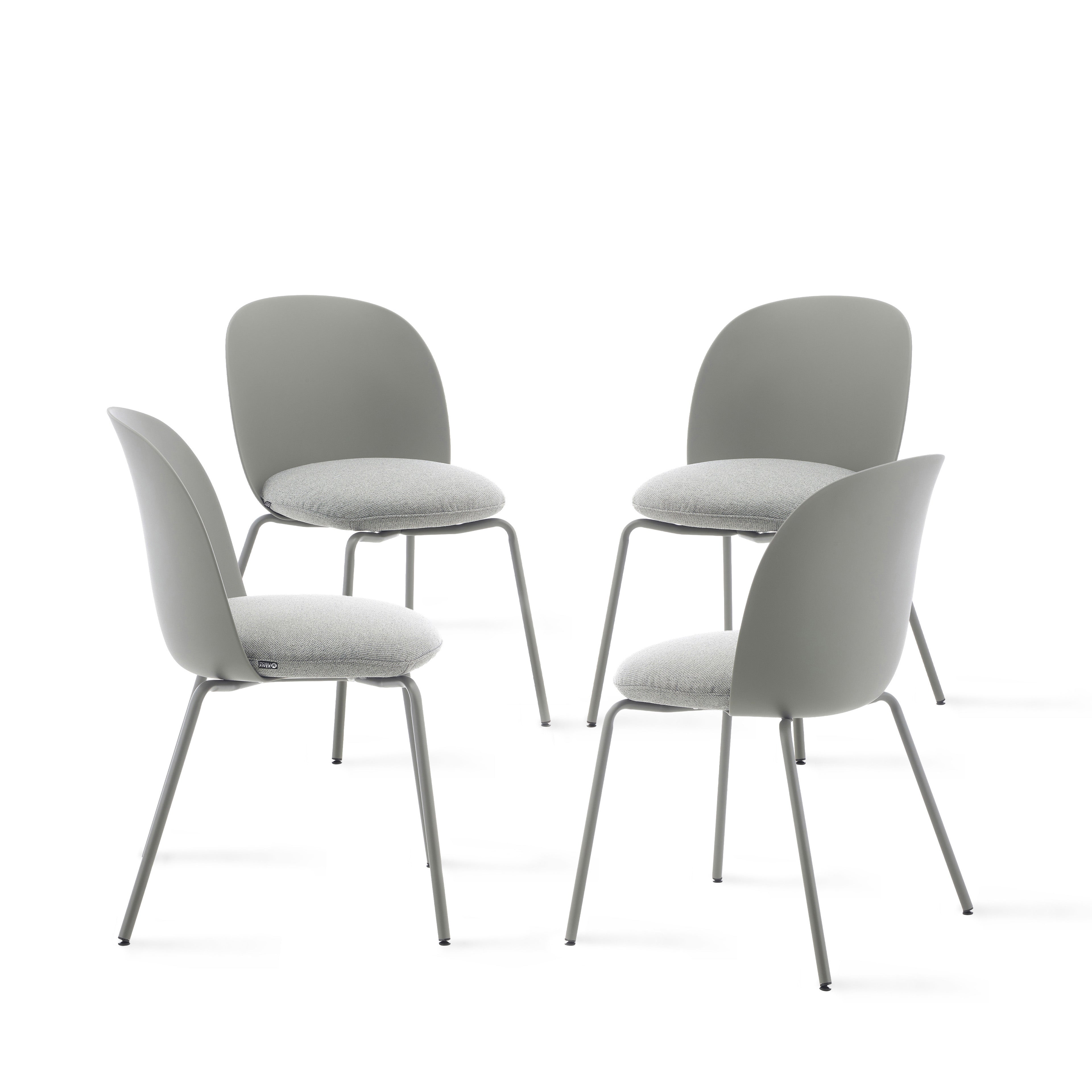 Sedie Marzia, set da 4, Grigio scuro - Immagine principale