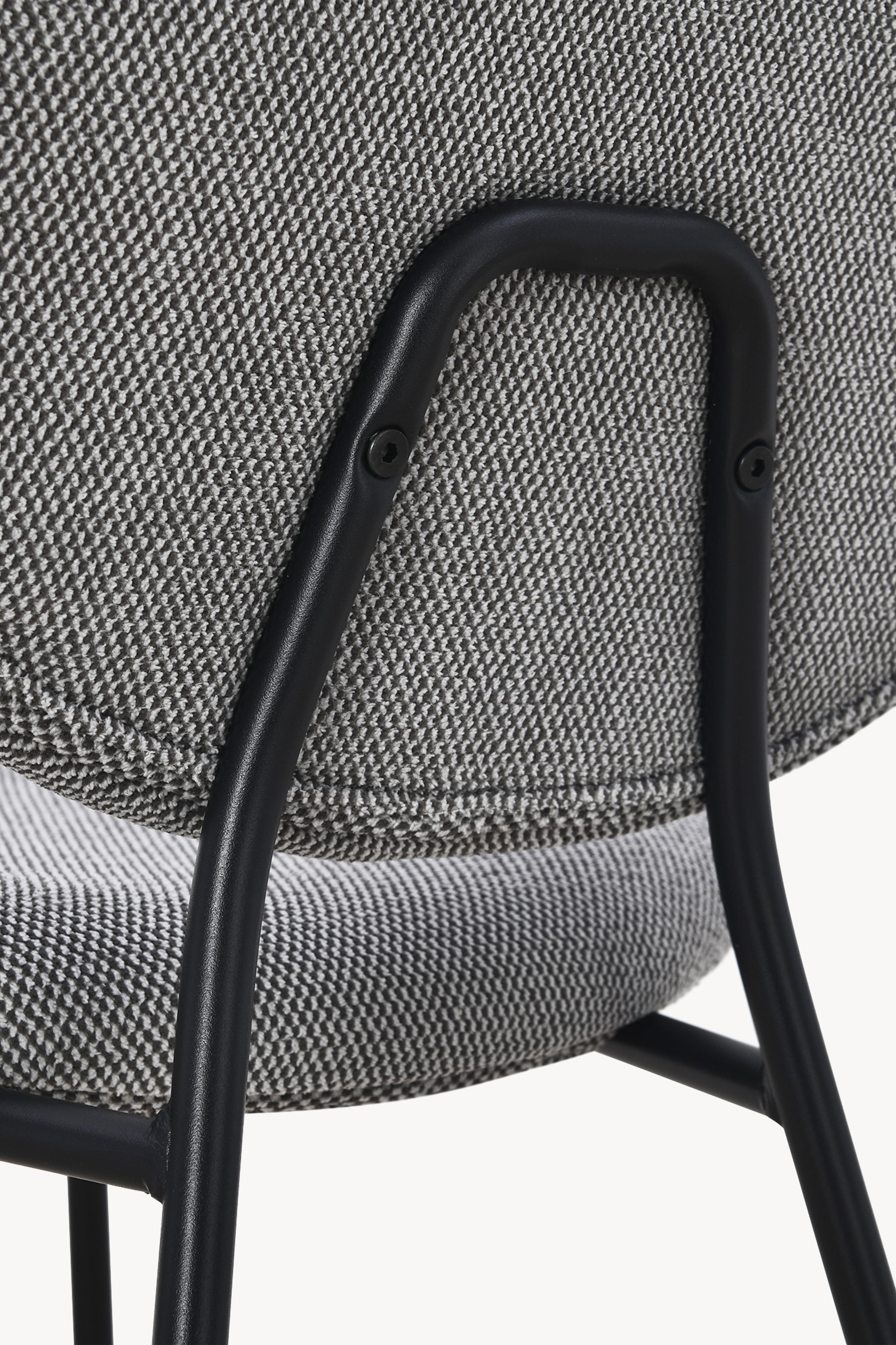 Stühle aus Stoff Pietro, 2er-Set, Grau - Detailbild 7