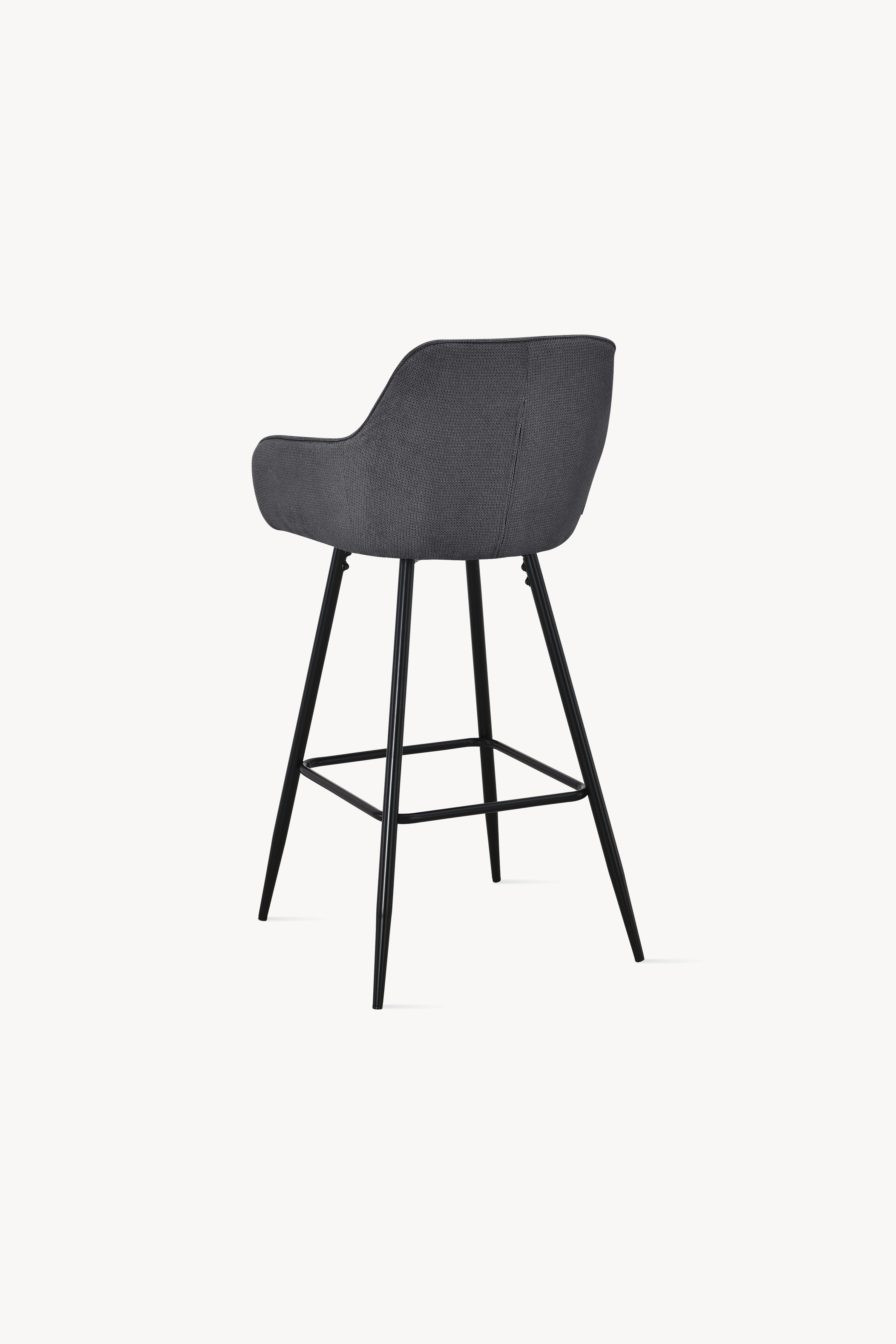 Roberto stoffen krukken, Set van 2, Donkergrijs - Detailafbeelding 10