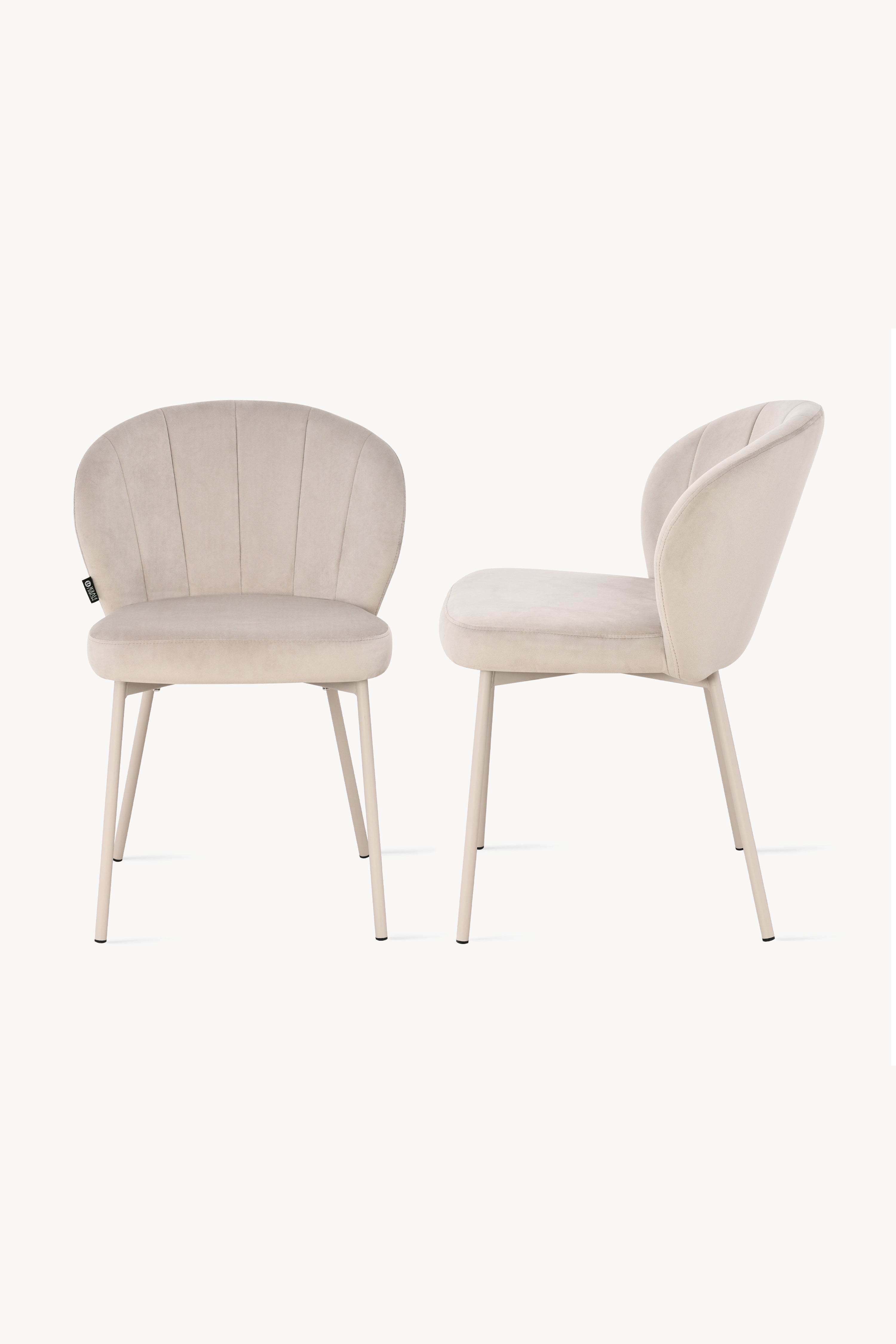 Revy Fabric Chairs, Set of 2, Grey - Detail image 9