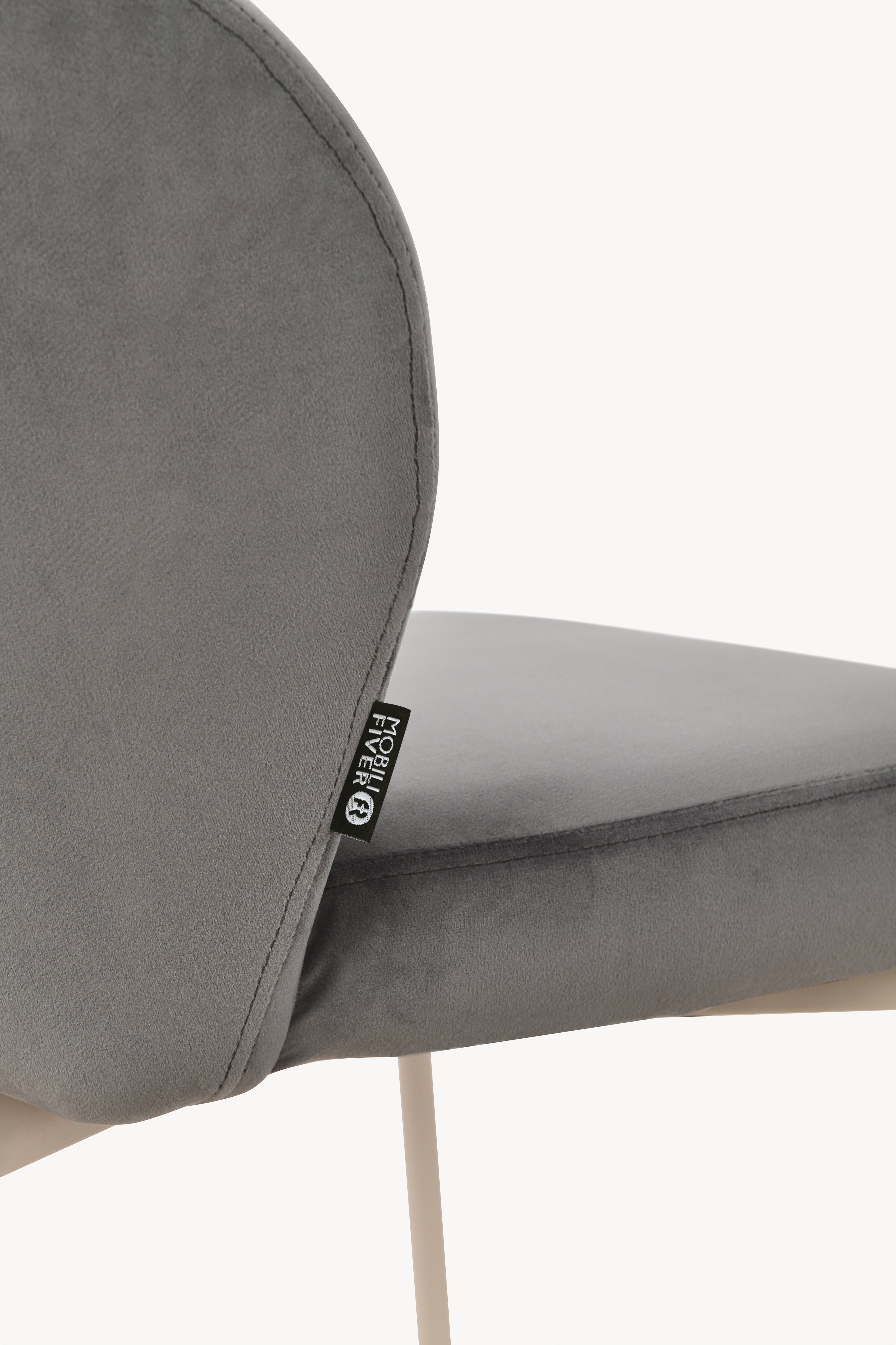 Stühle aus Stoff Revy, 2er-Set, Dunkelgrau - Detailbild 5
