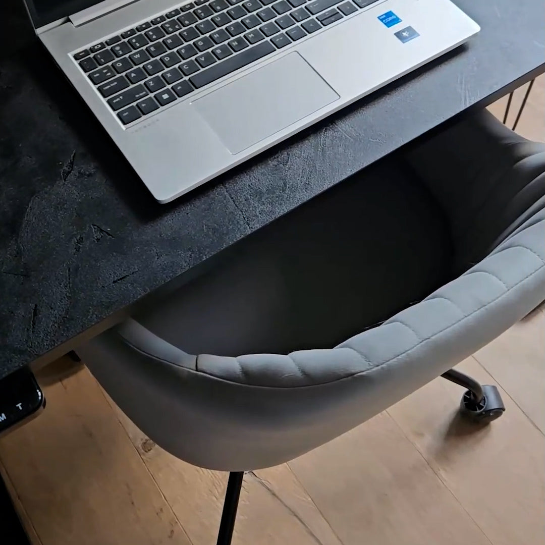 Office Chair with Casters, Romina with Light Grey Armrests