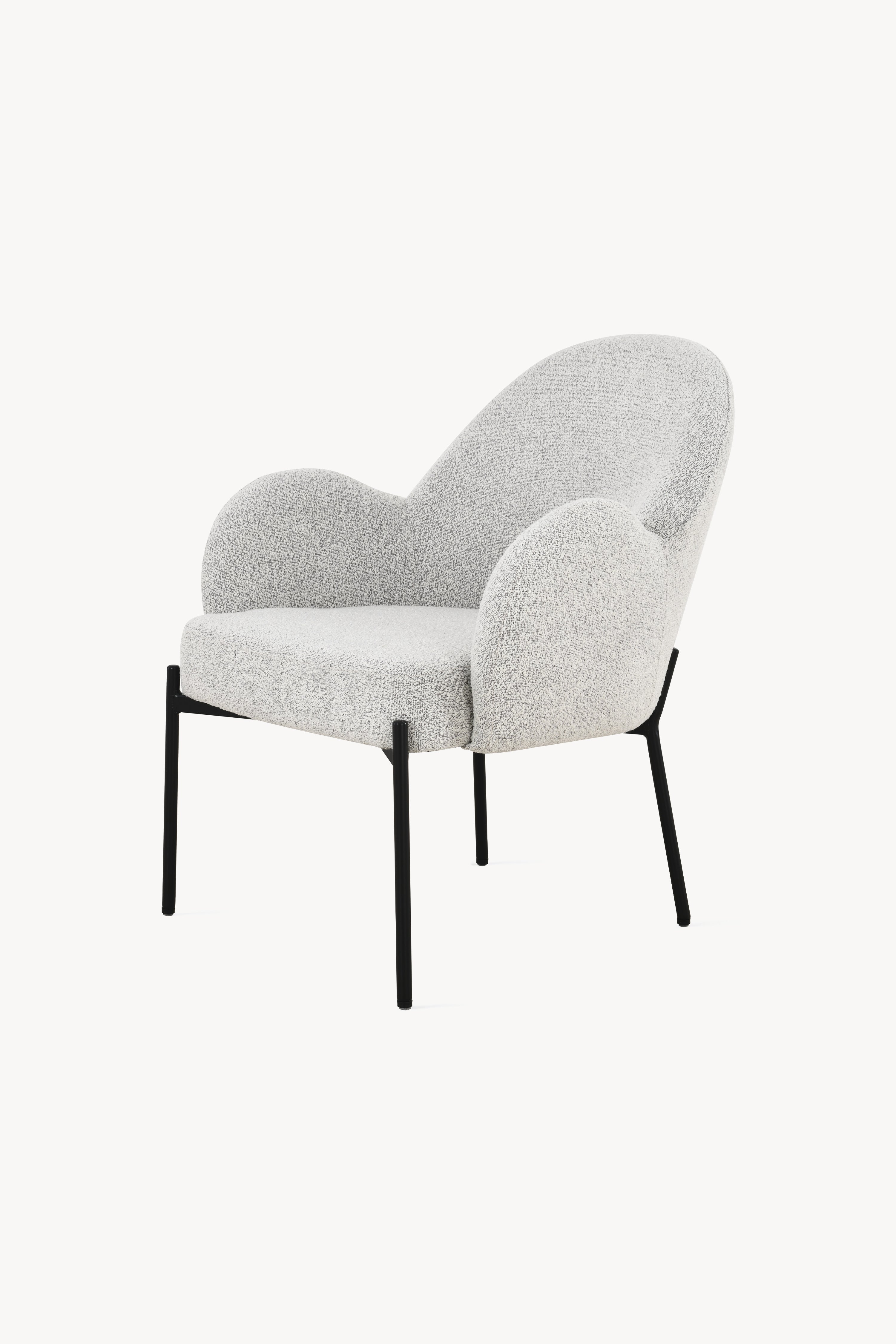 Sessel aus Stoff Roxy, Grau - Detailbild 1