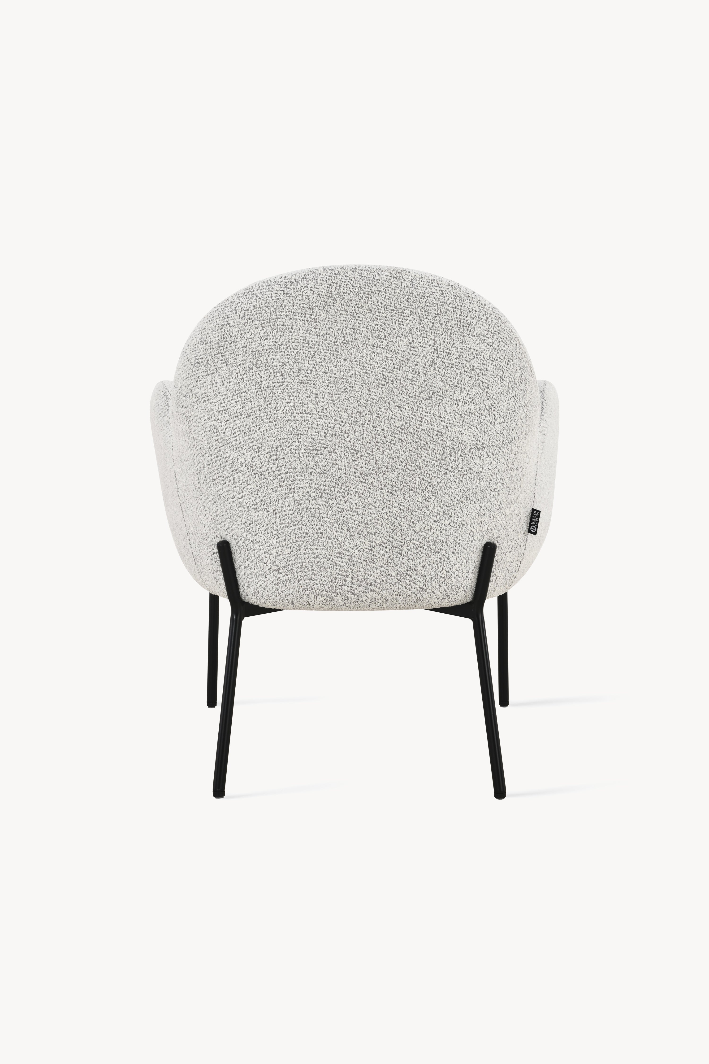 Sessel aus Stoff Roxy, Grau - Detailbild 4