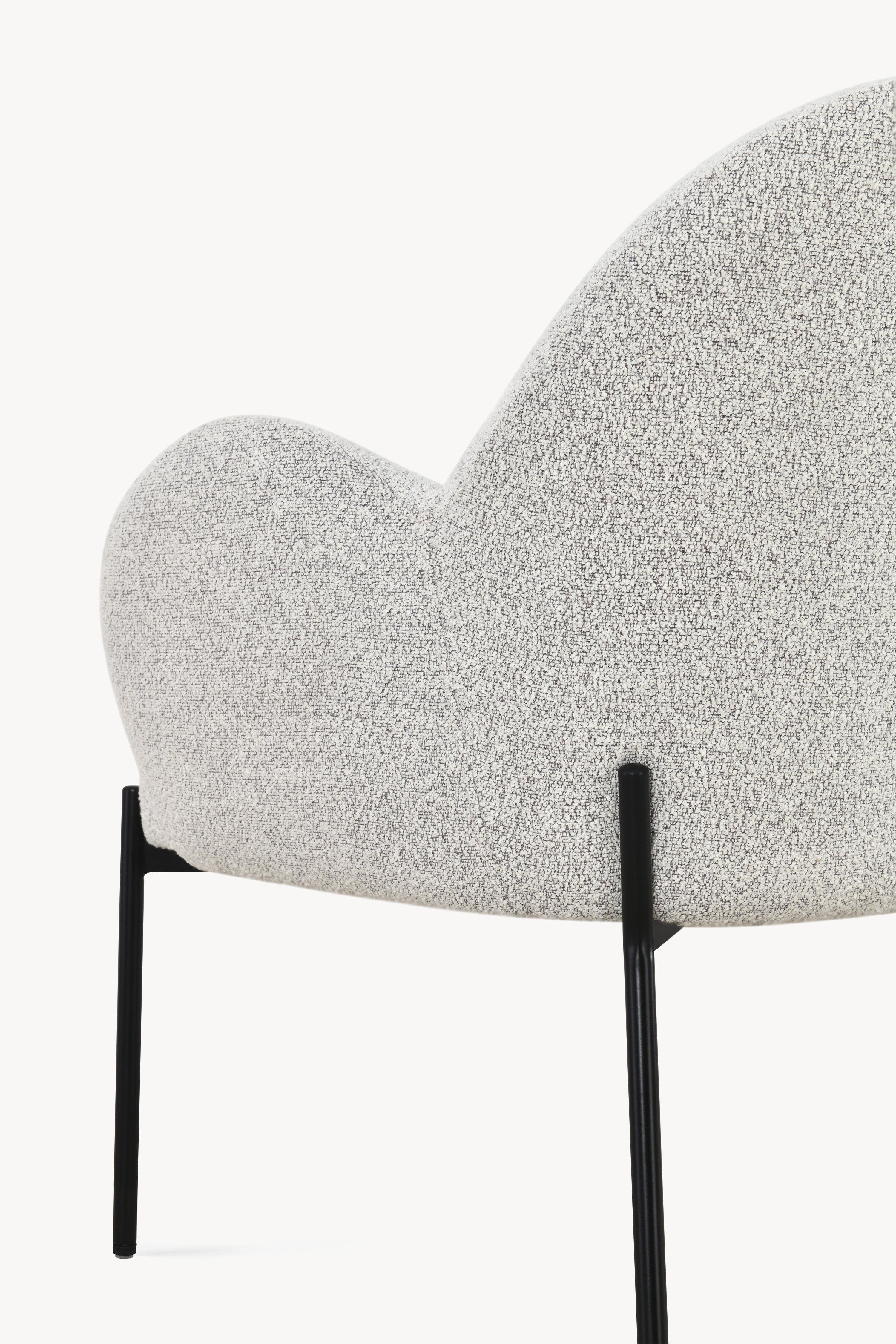 Sessel aus Stoff Roxy, Grau - Detailbild 12