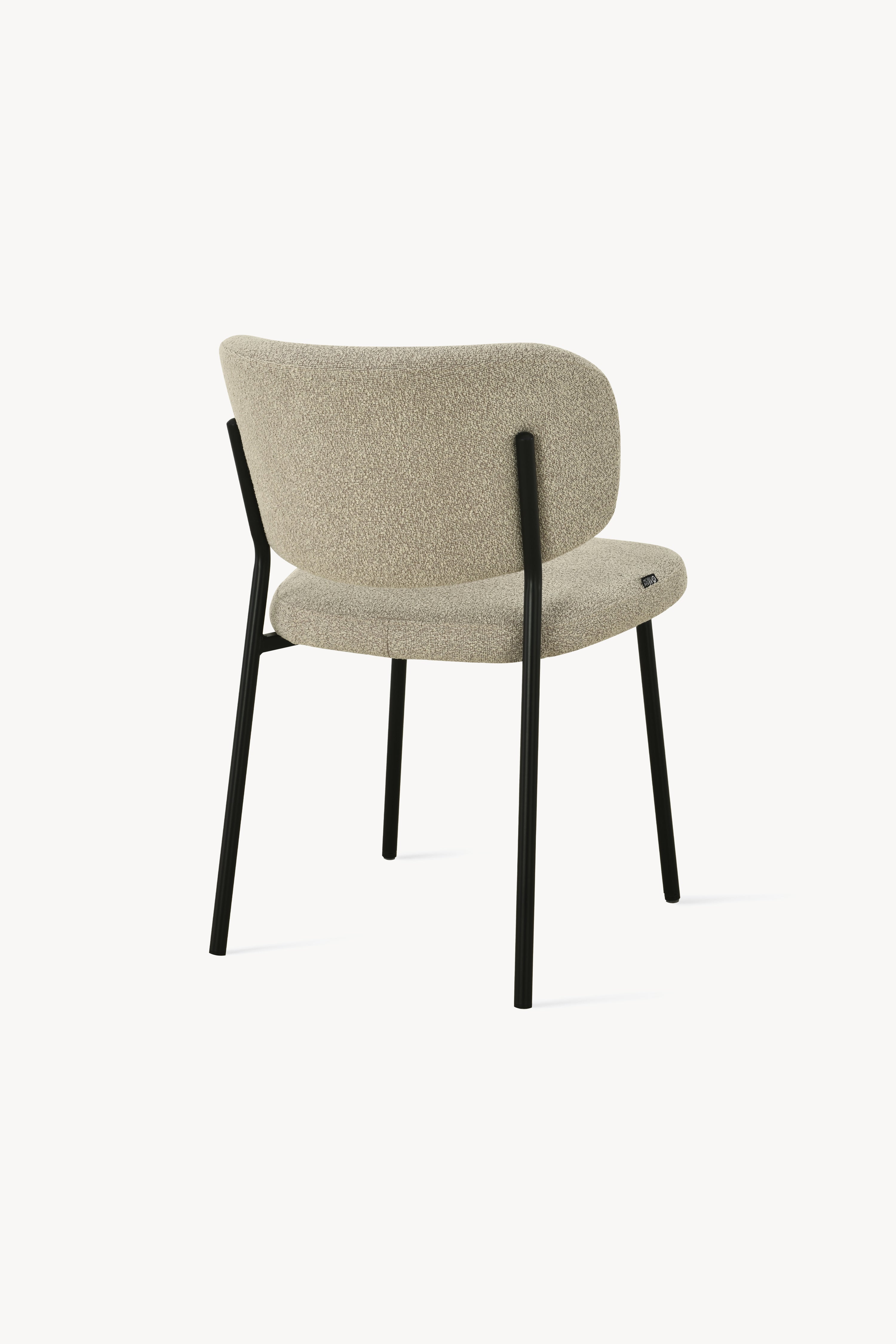 Sedie in tessuto Silvia, Set da 2, Beige - Immagine dettaglio 3