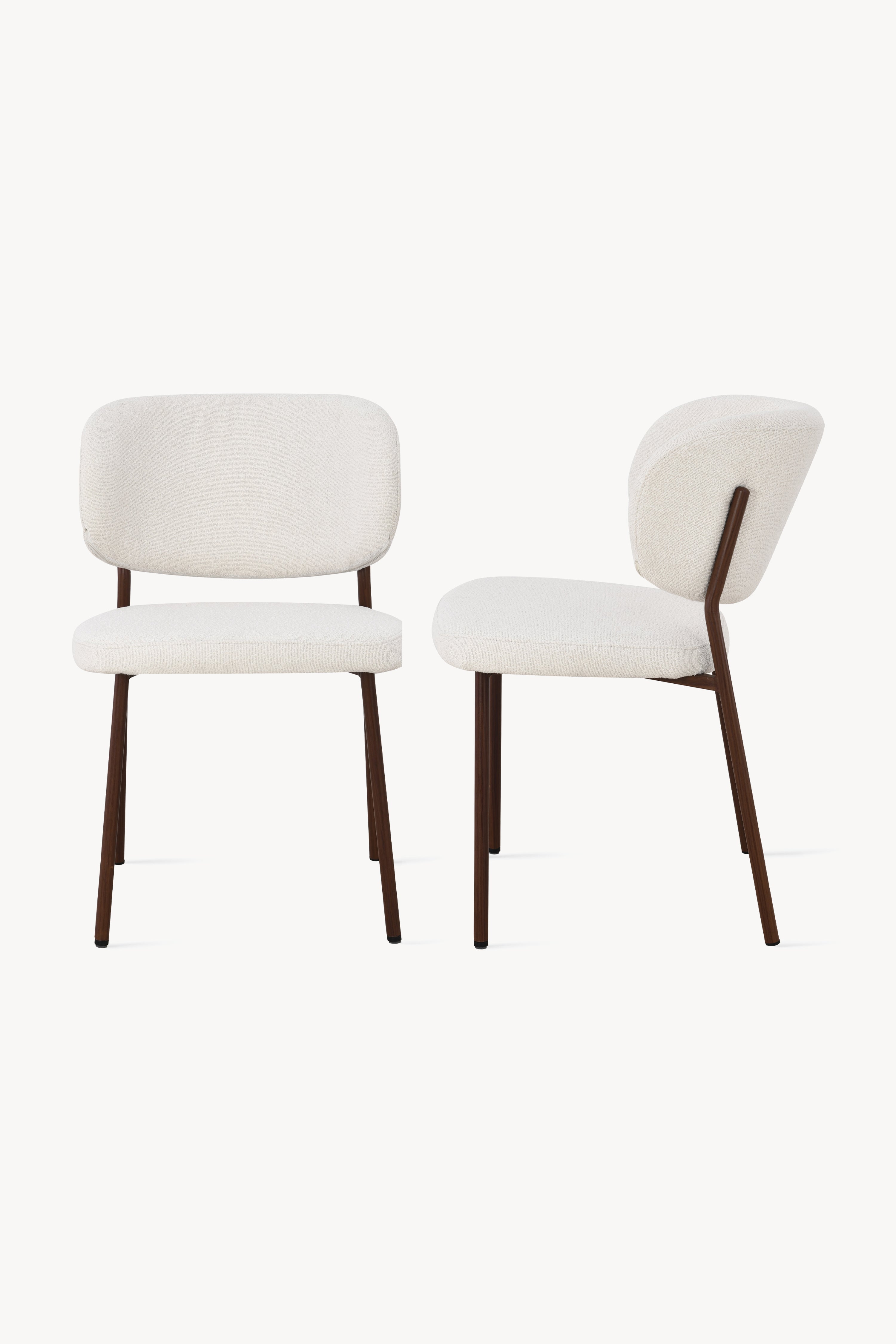 Sedie in tessuto Silvia, Set da 2, Bianco Panna - Immagine dettaglio 2